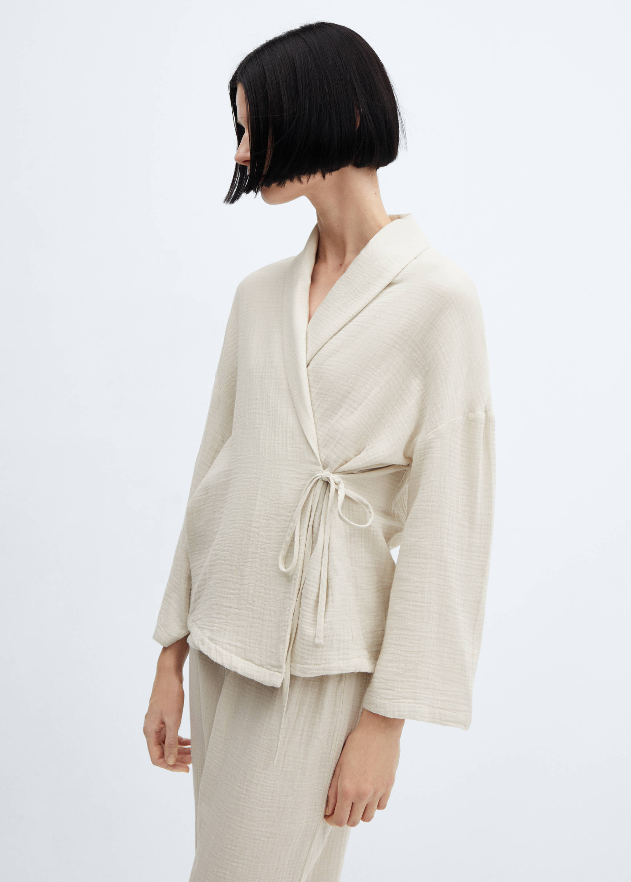 Хлопковые пижамные брюки из шифона - Деталь изделия 1