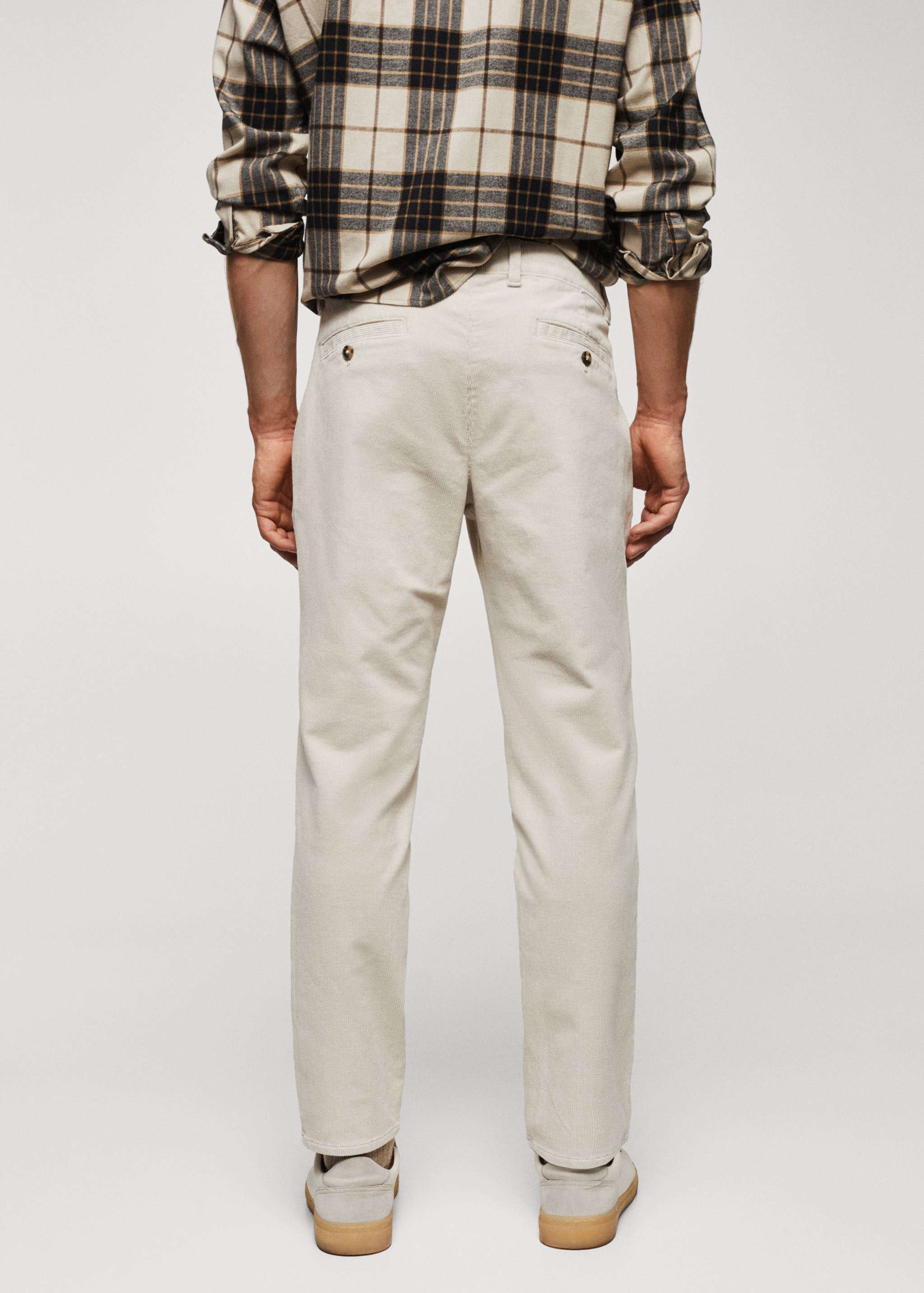 Corduroy slim-fit cropped trousers - Reverse of the article