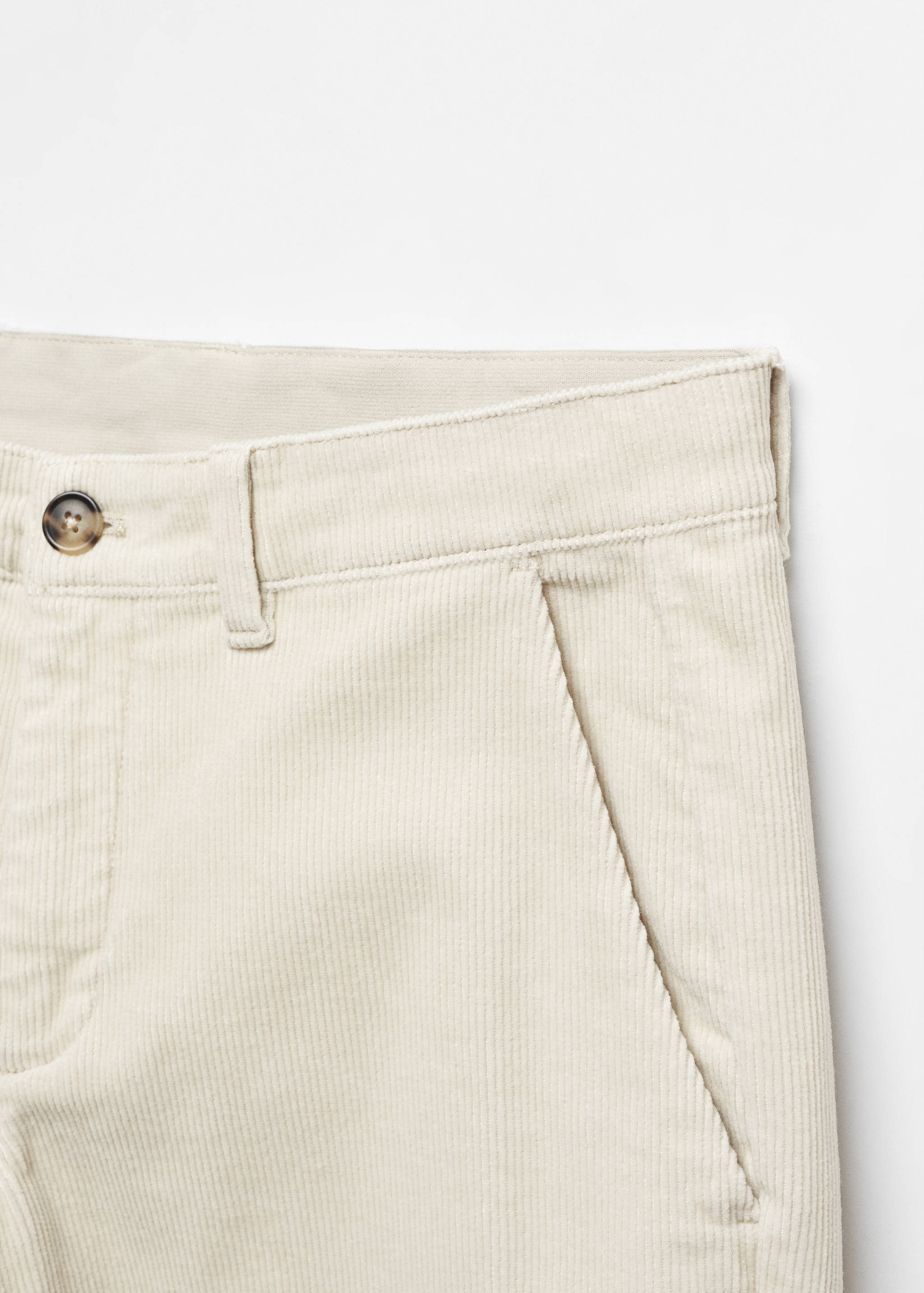Corduroy slim-fit cropped trousers - Details of the article 8