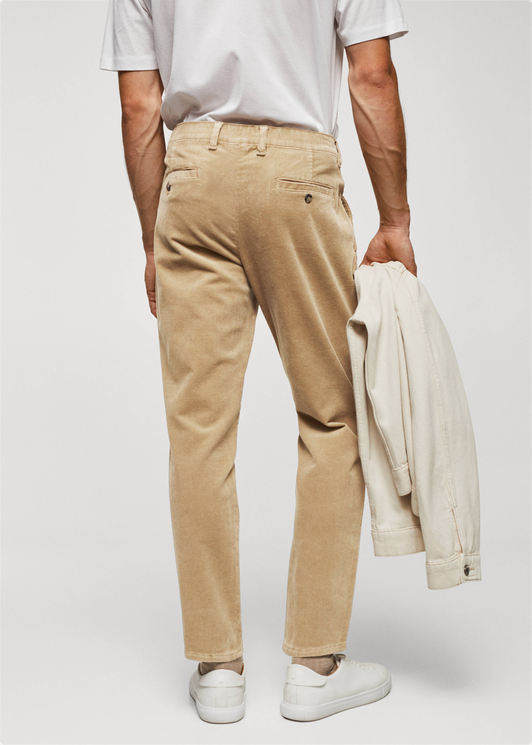 Corduroy slim-fit cropped trousers - Reverse of the article