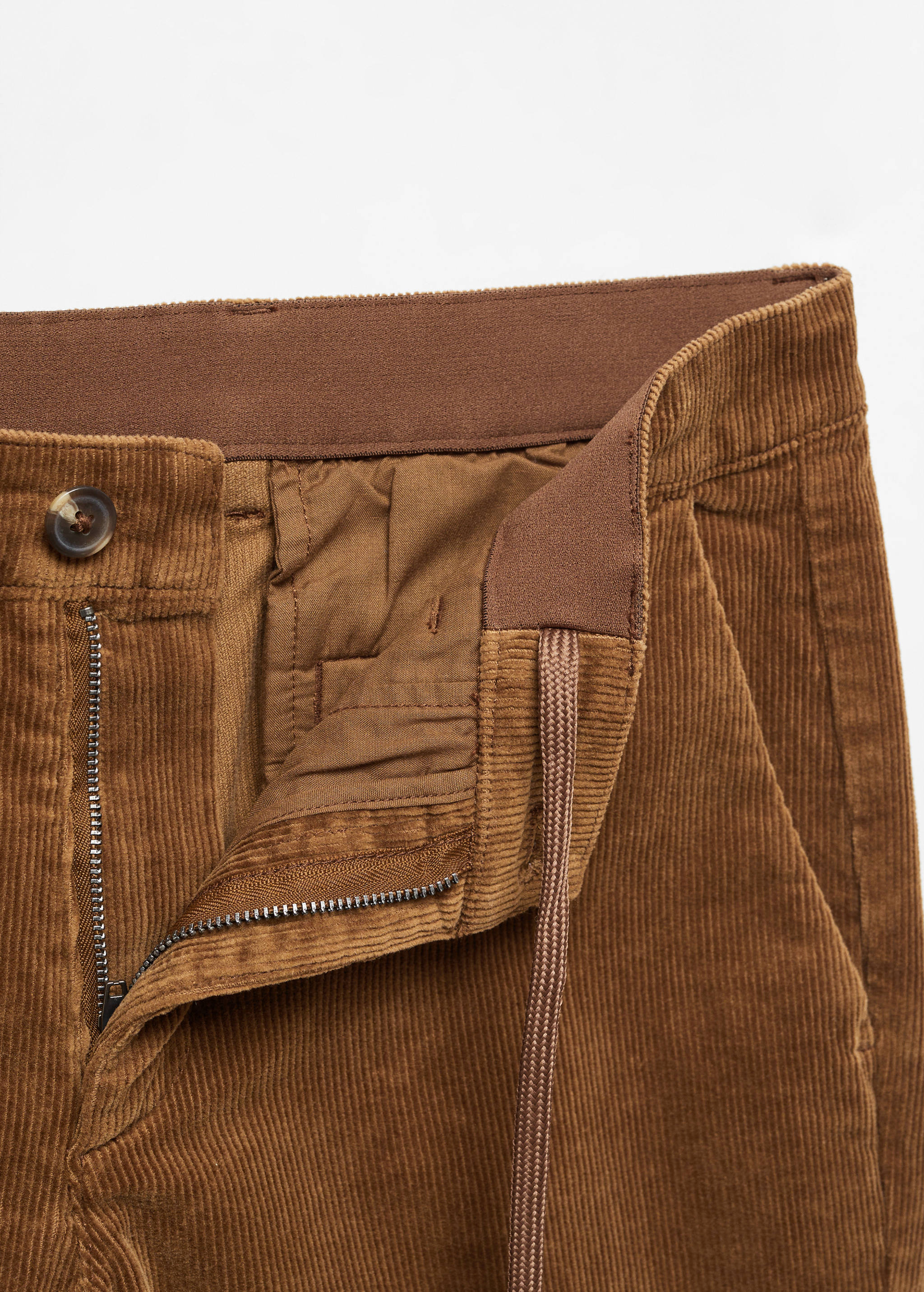 Corduroy slim-fit cropped trousers - Details of the article 8