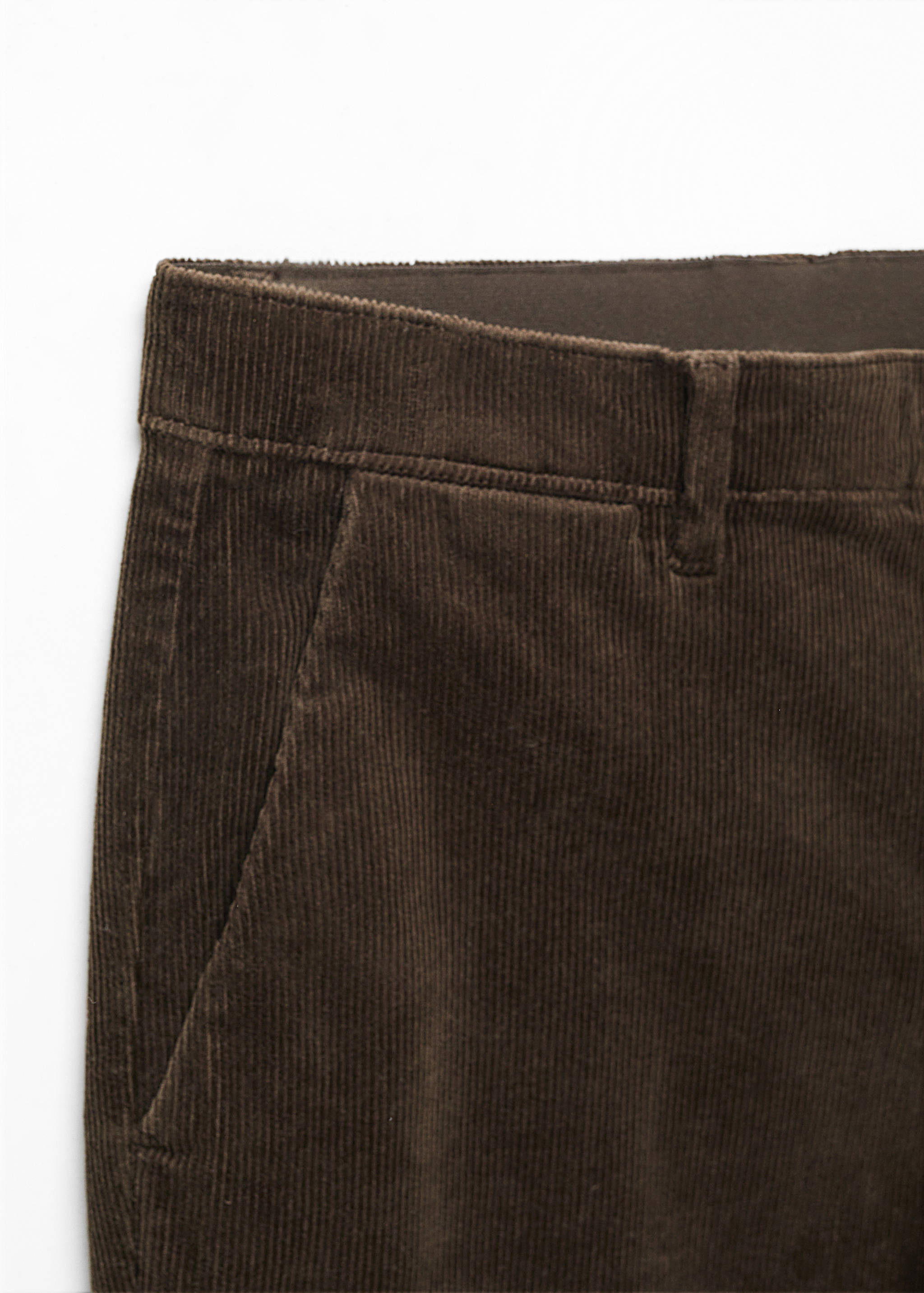 Corduroy slim-fit cropped trousers - Details of the article 8