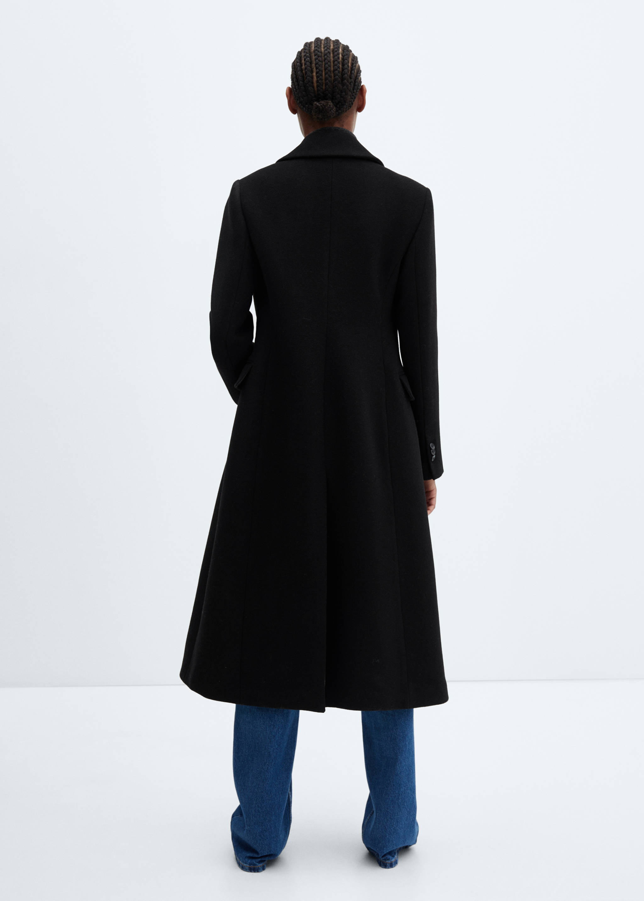 Manteau long en laine - Verso de l’article