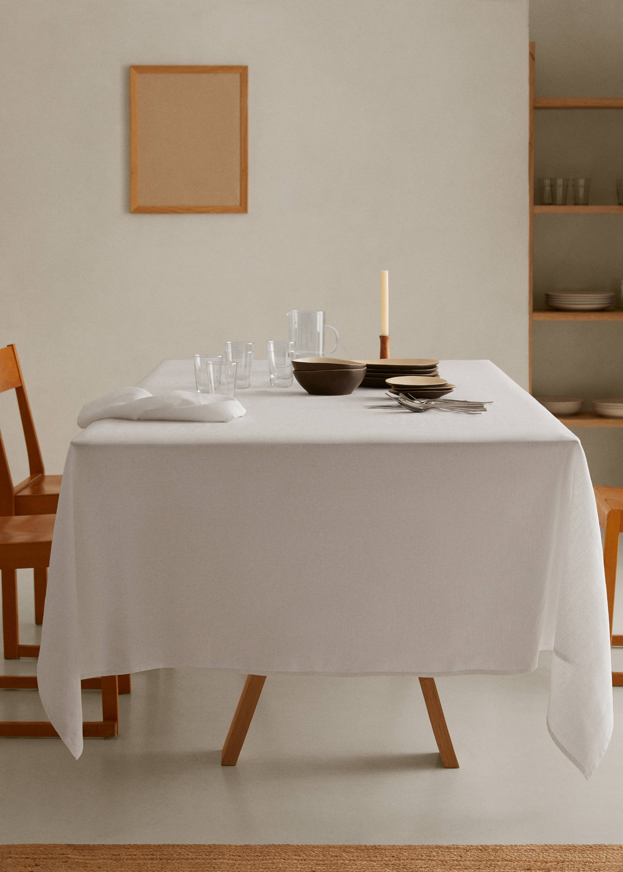 100% linen tablecloth 170x170cm - General plane