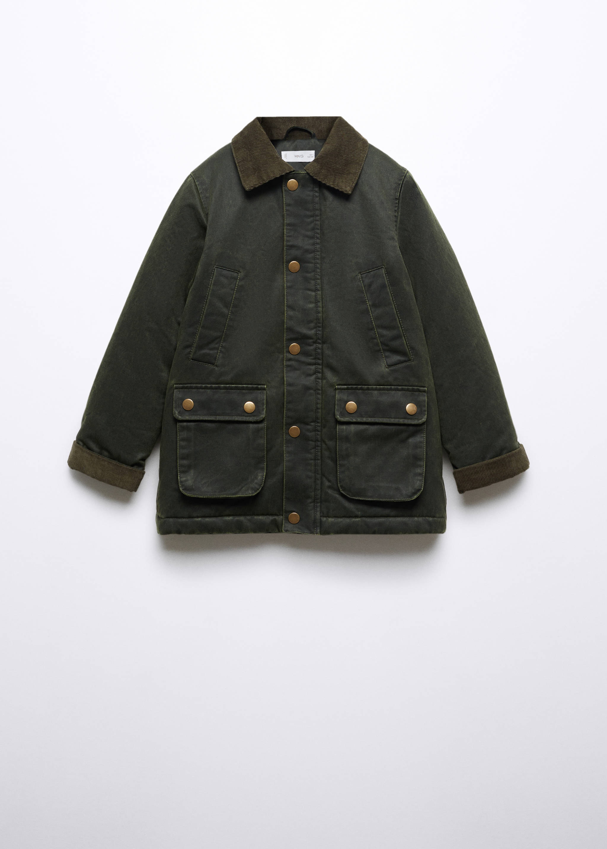 打蜡效果短款派克大衣 - null