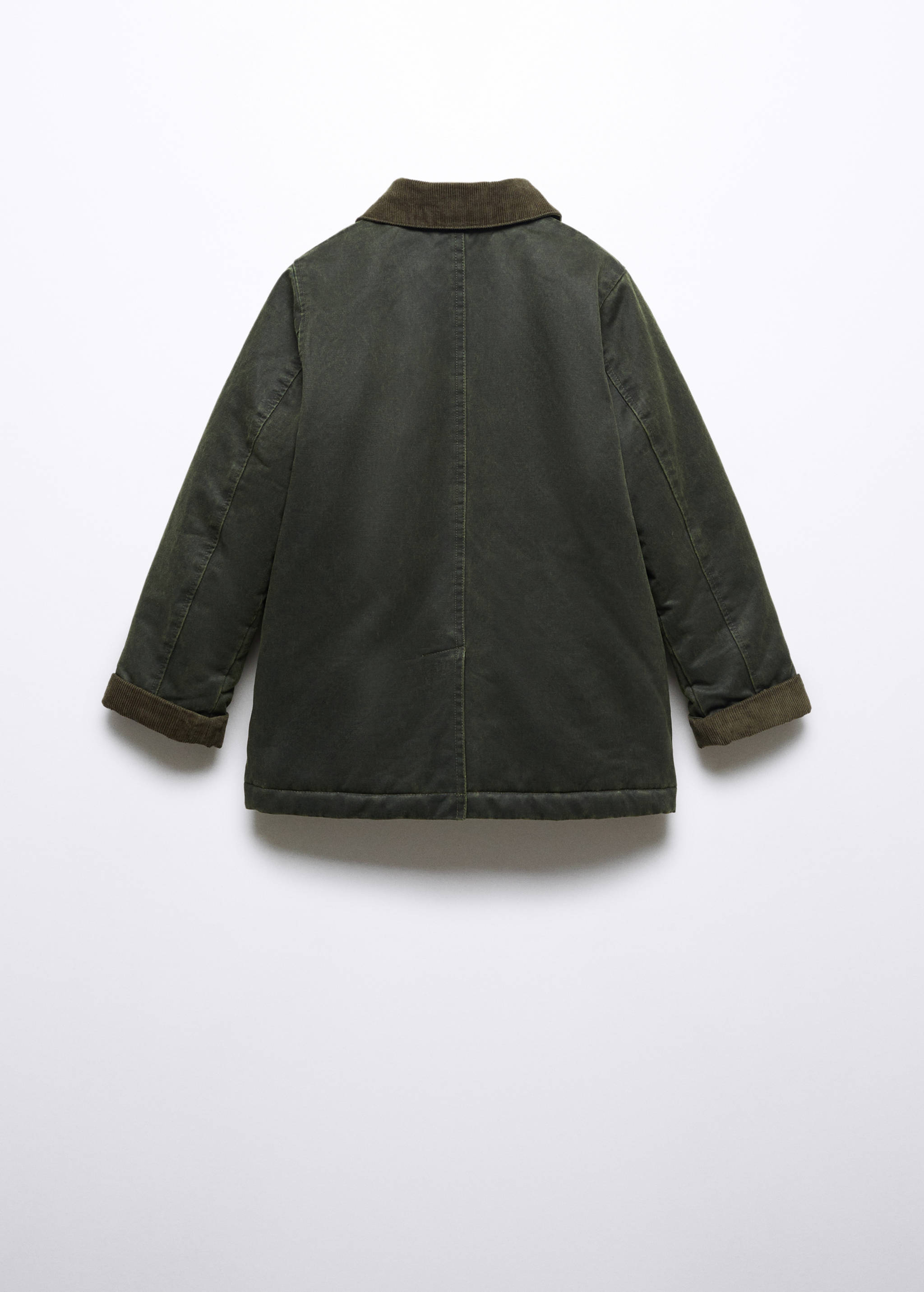 打蜡效果短款派克大衣 - null