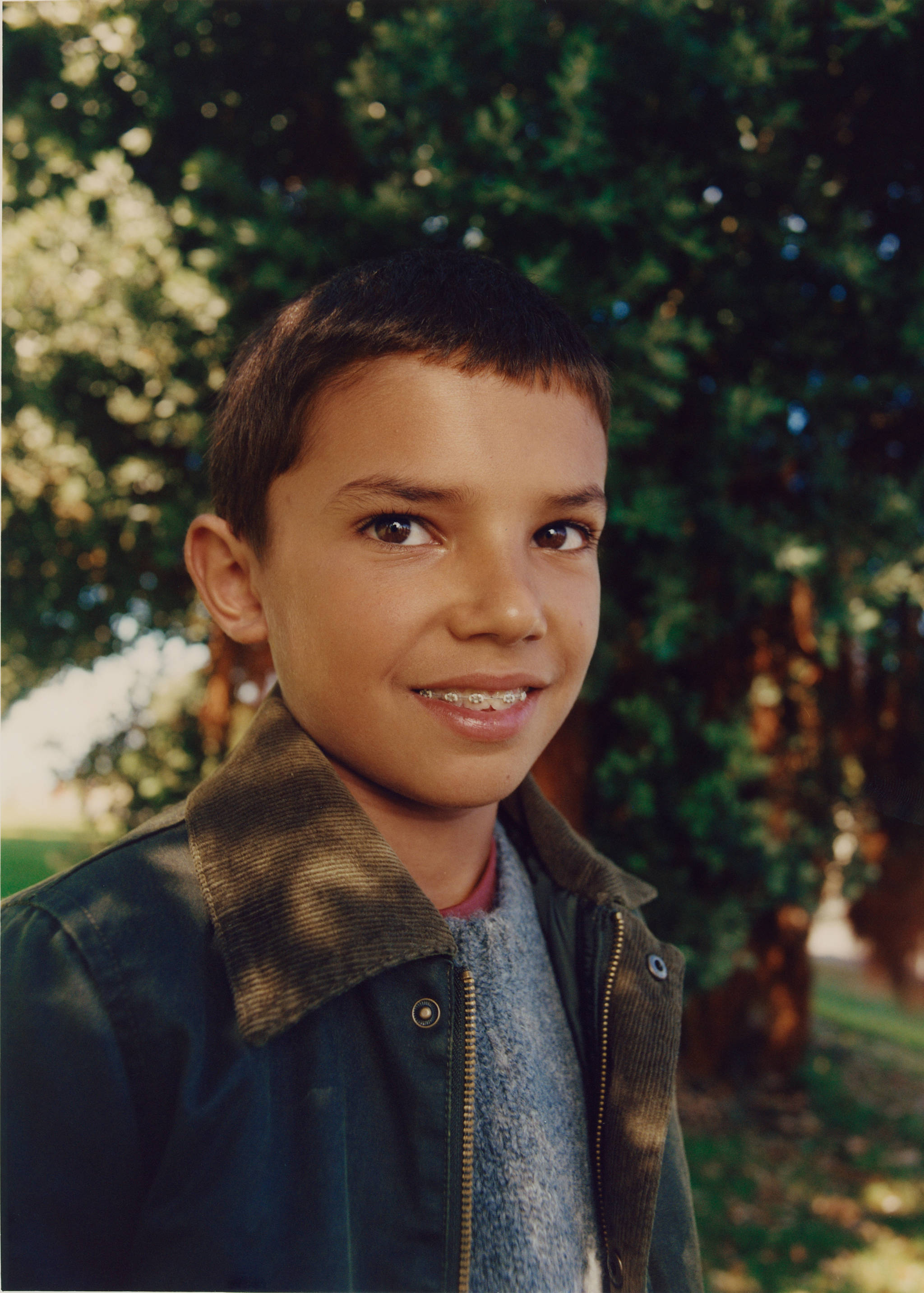 打蜡效果短款派克大衣 - null