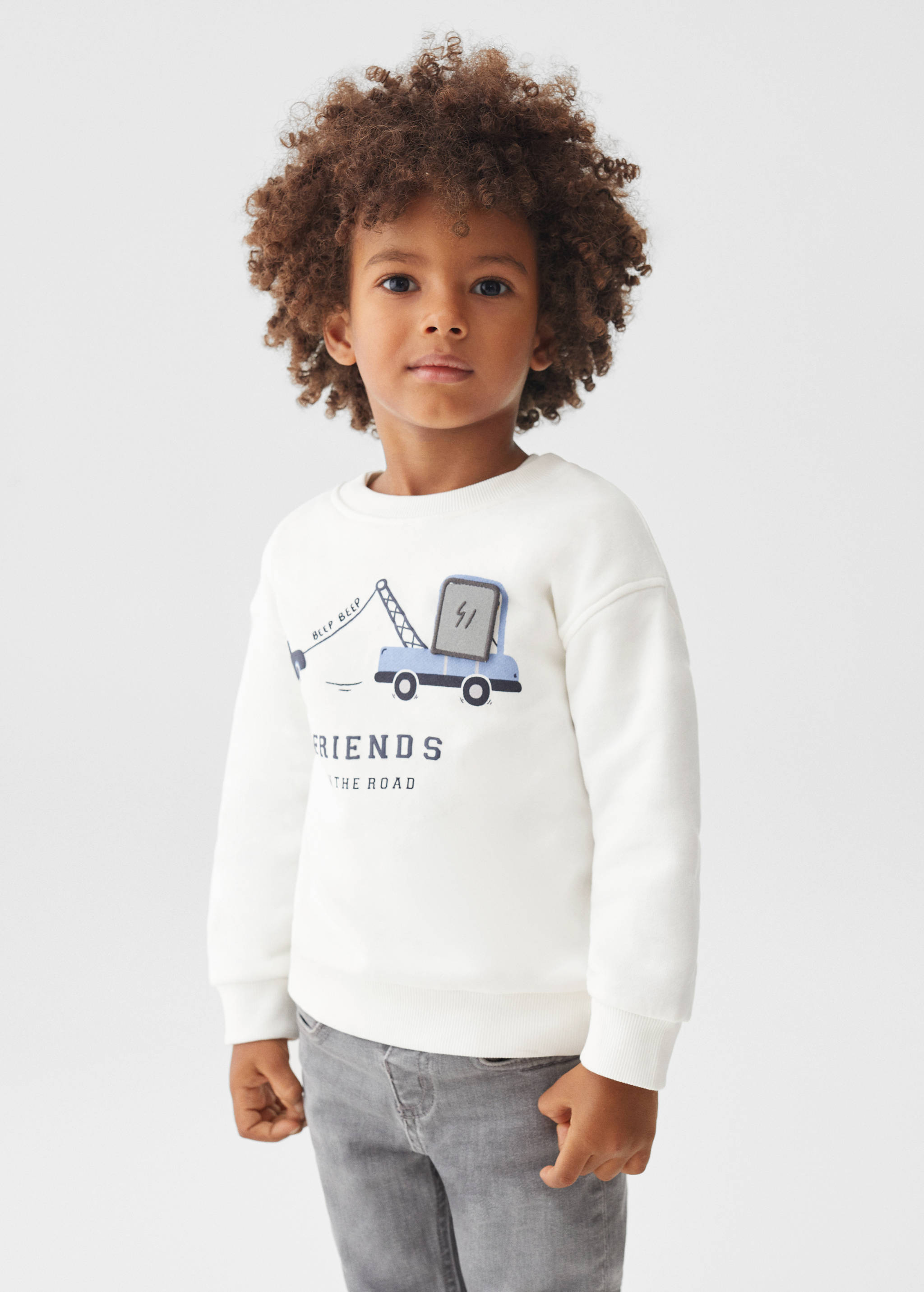 Принтованный свитшот из хлопка - Средний план