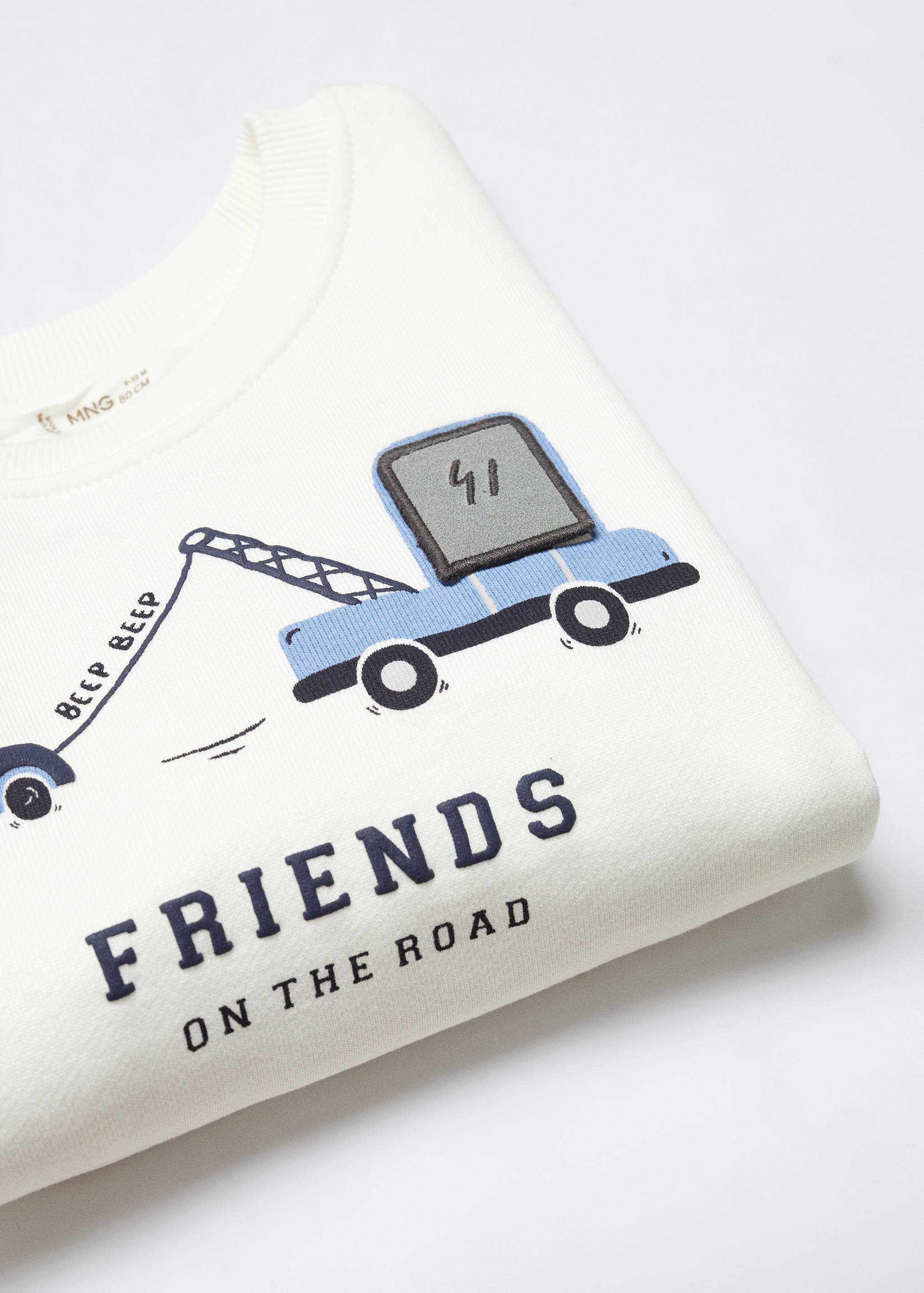 Принтованный свитшот из хлопка - Деталь изделия 0