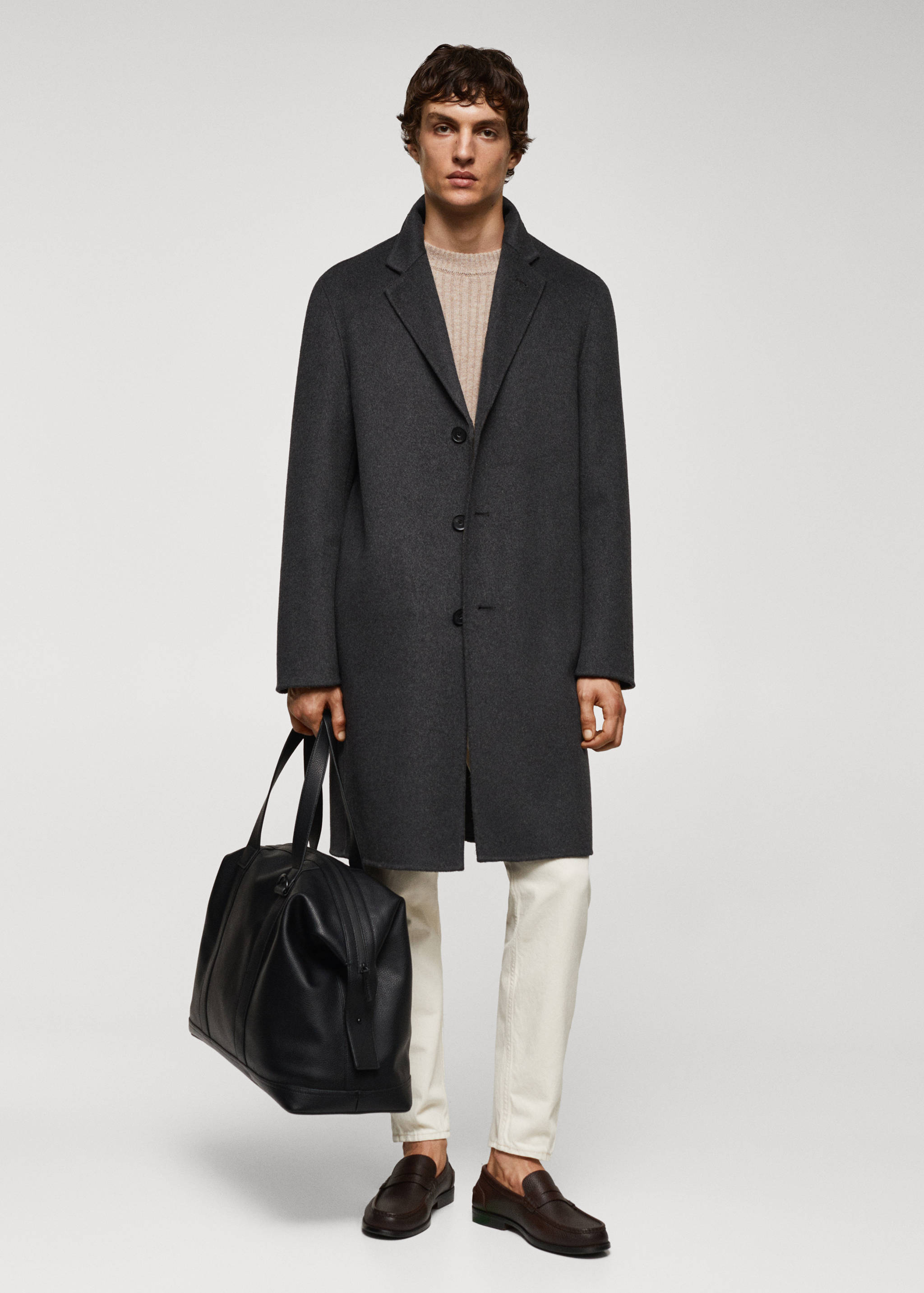 Manteau fait main laine recyclée - Plan général