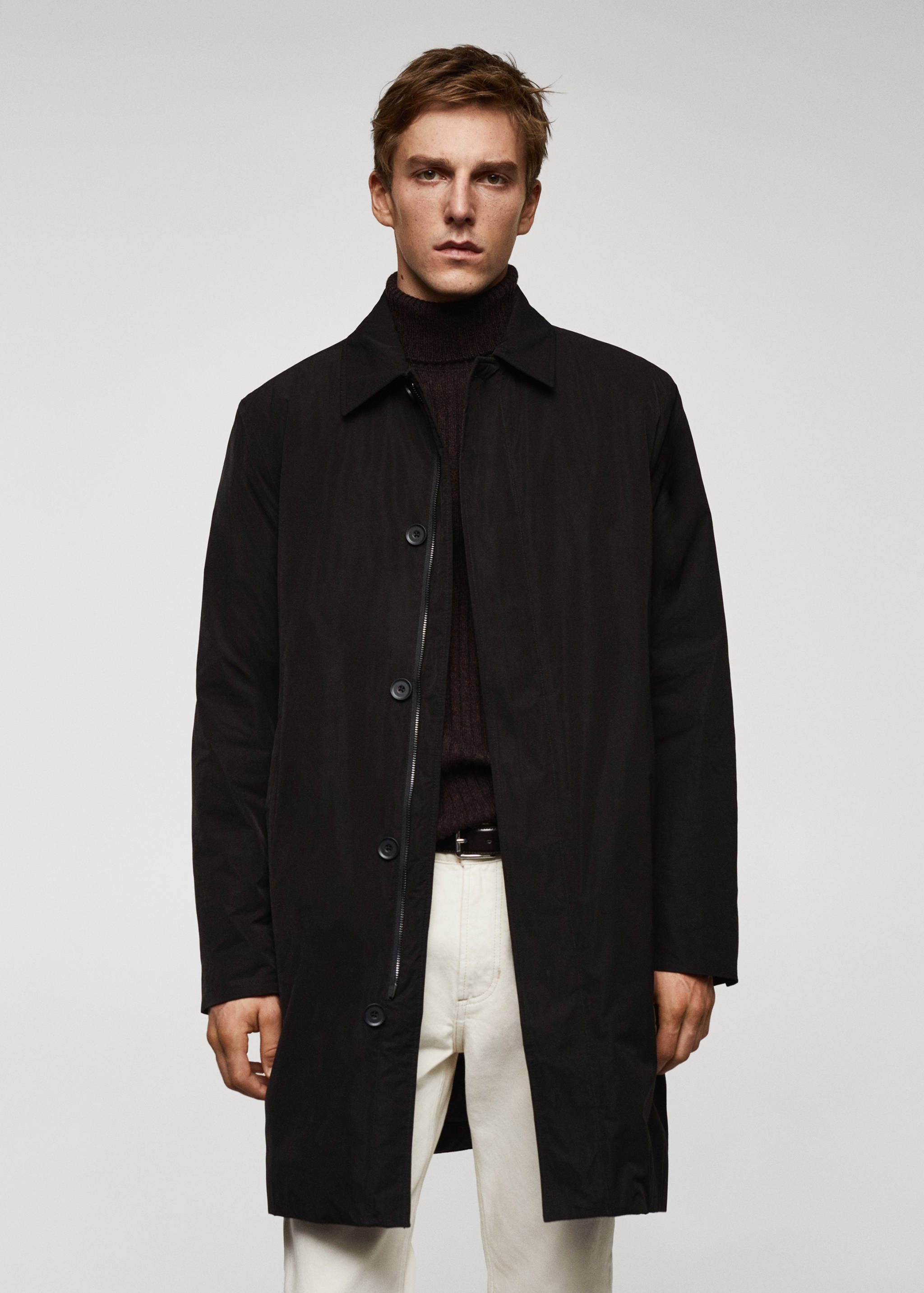 防水绗缝风衣 - null