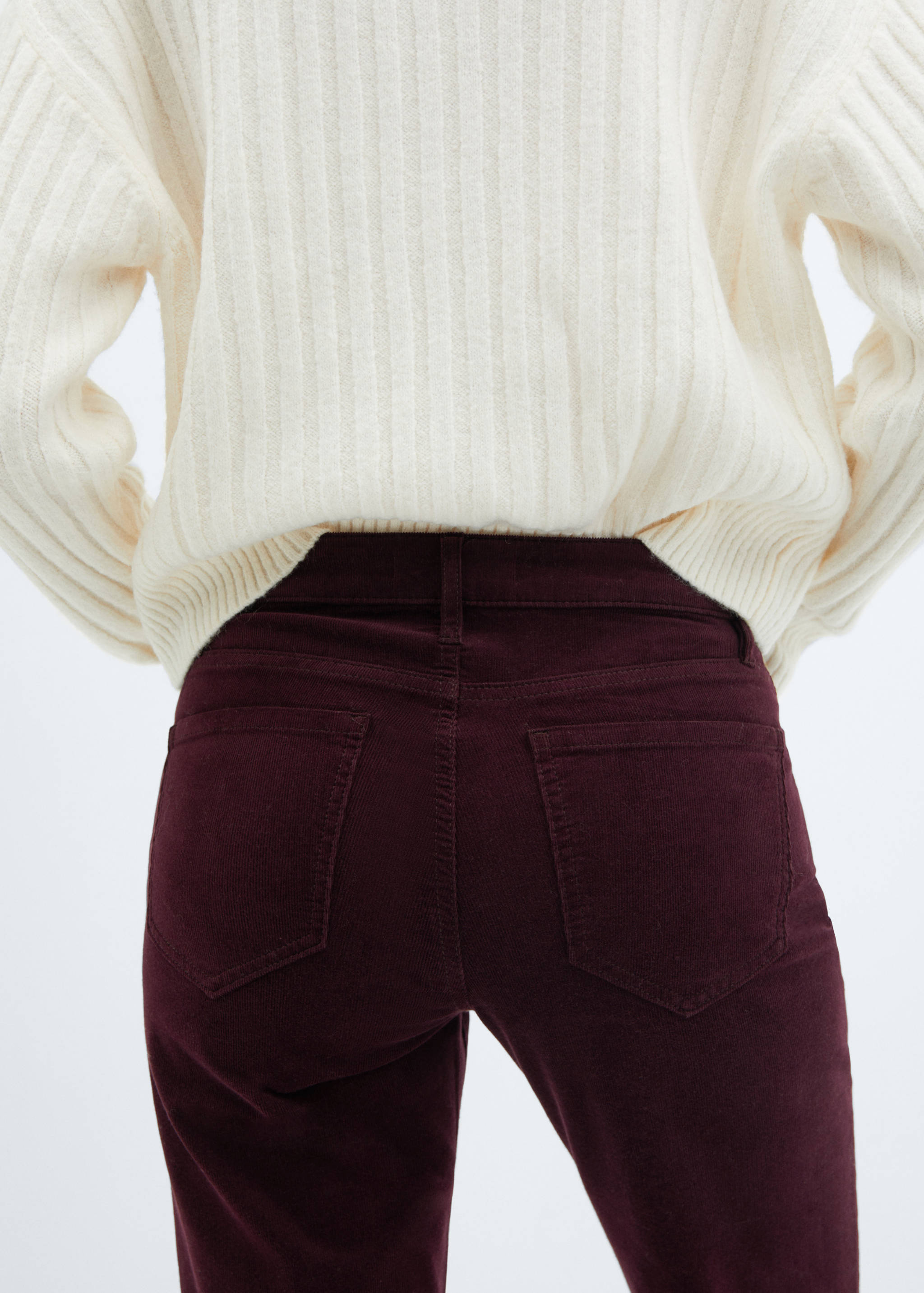 Pantalon flare taille normale velours côtelé - Détail de l'article 4