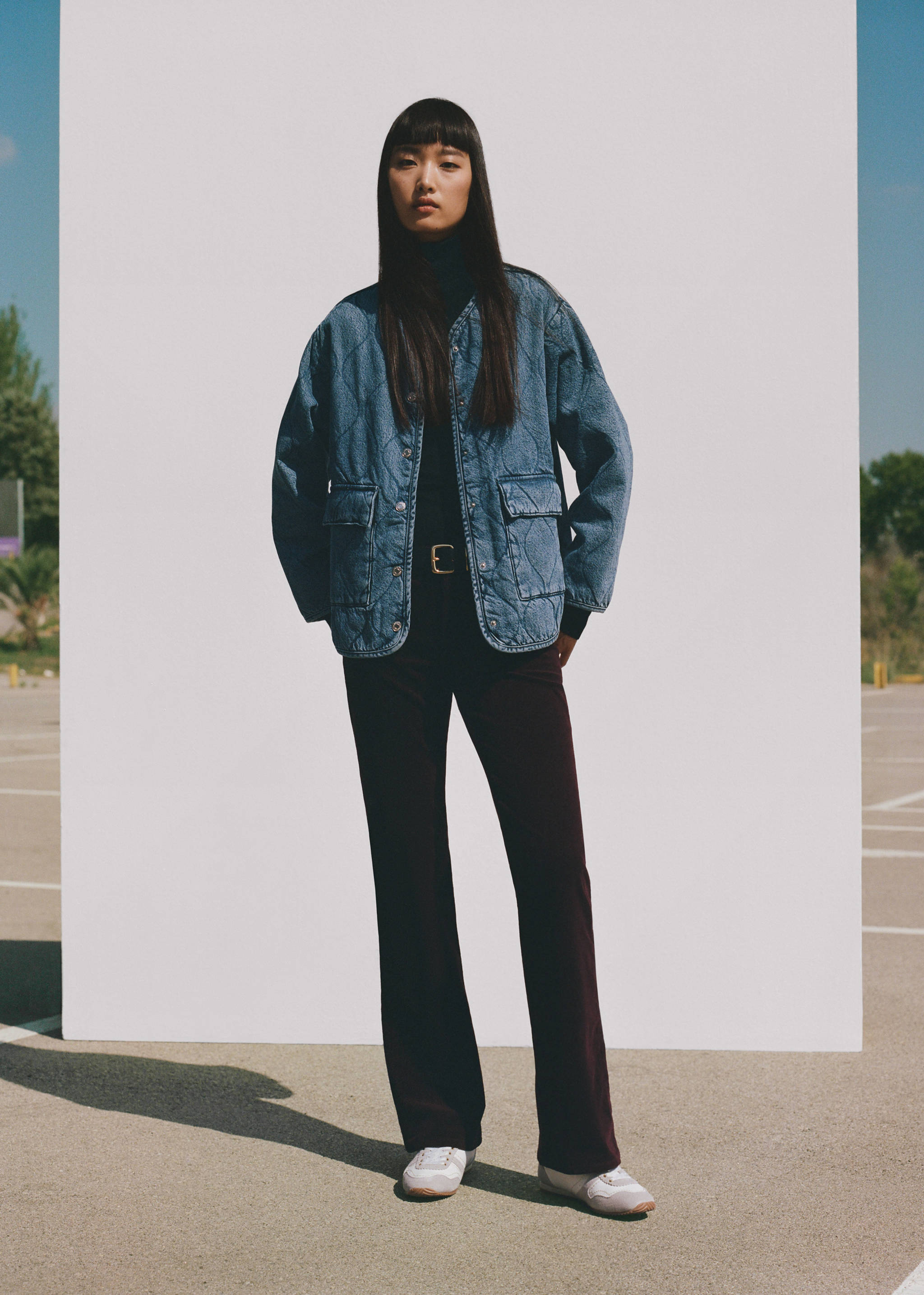 Pantalon flare taille normale velours côtelé - Détail de l'article 7