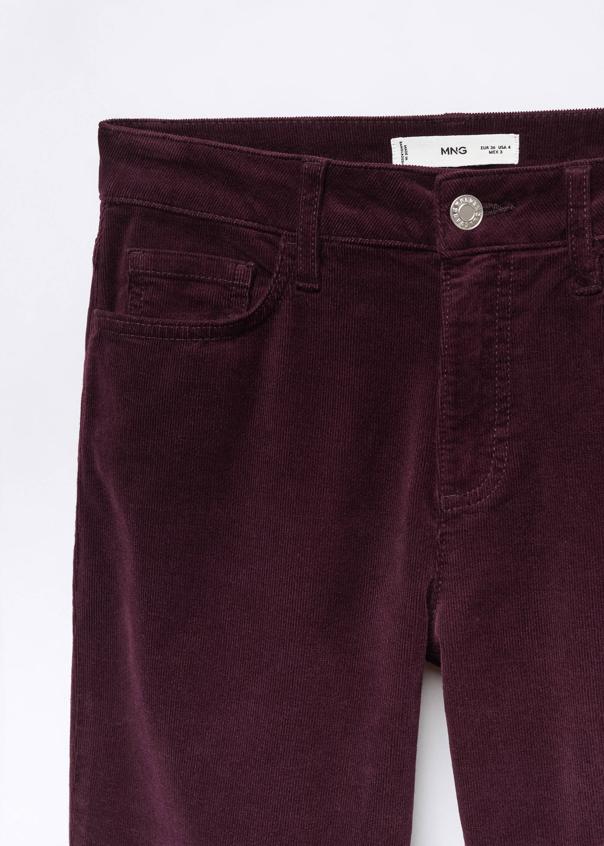 Pantalon flare taille normale velours côtelé - Détail de l'article 8