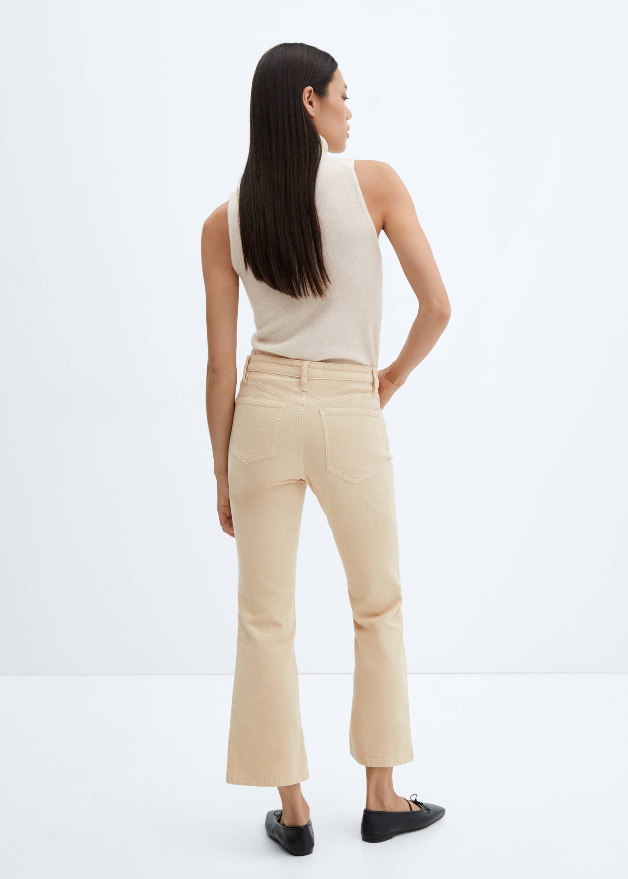 Flared cropped corduroy jeans - Reverse of the article