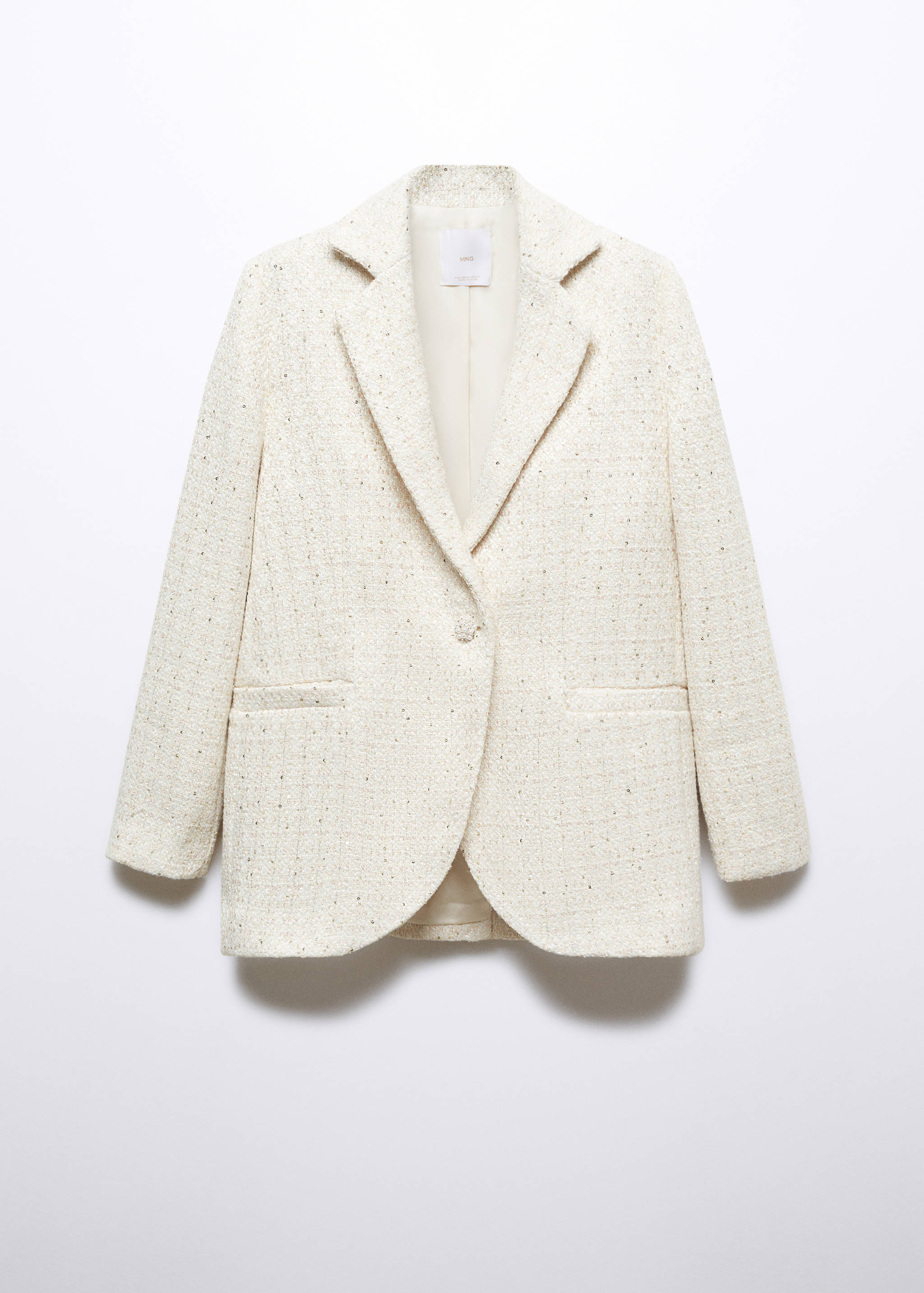 Tweed jacket with jewel button - Article without model