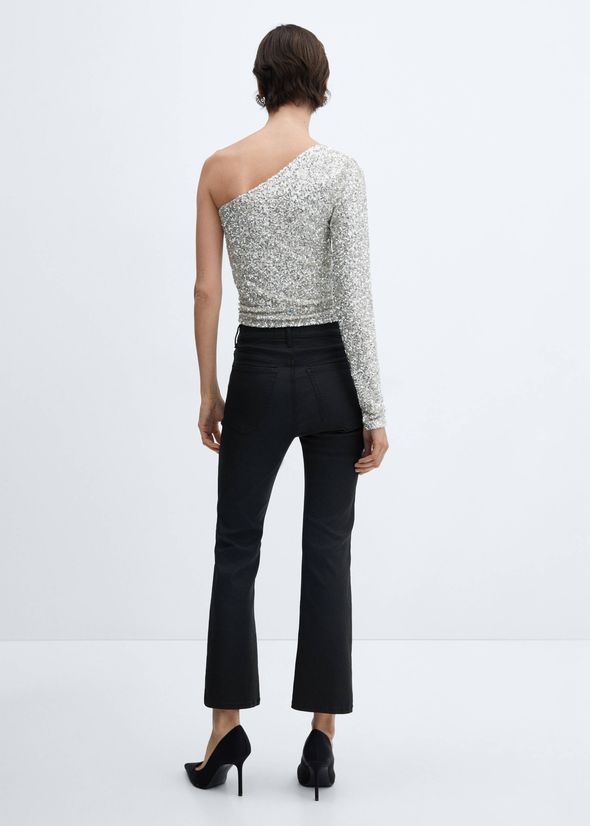 Sienna waxed flared cropped jeans - Reverse of the article