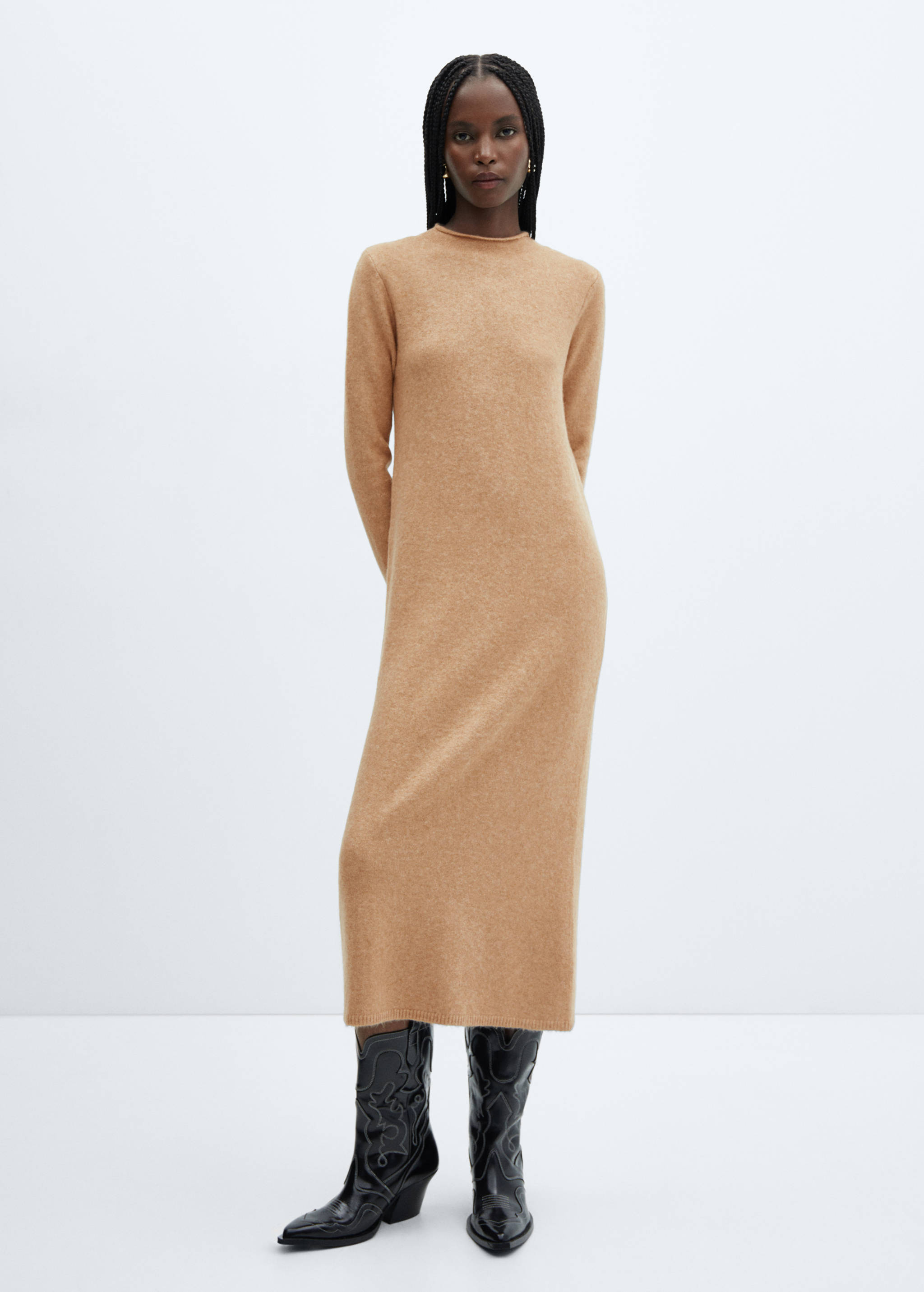 Robe maille col montant - Plan général