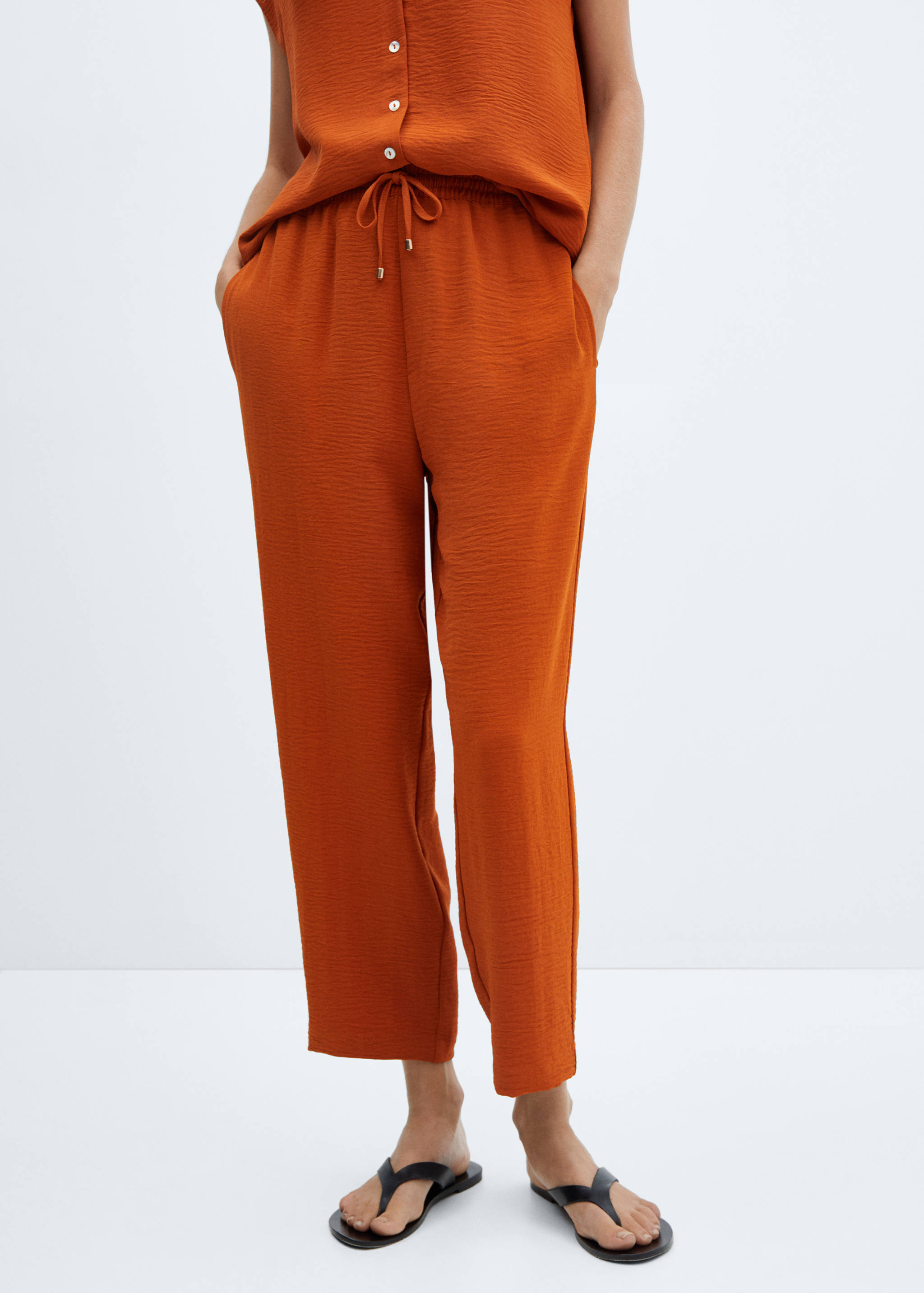 Flowy jogger trousers - Medium plane