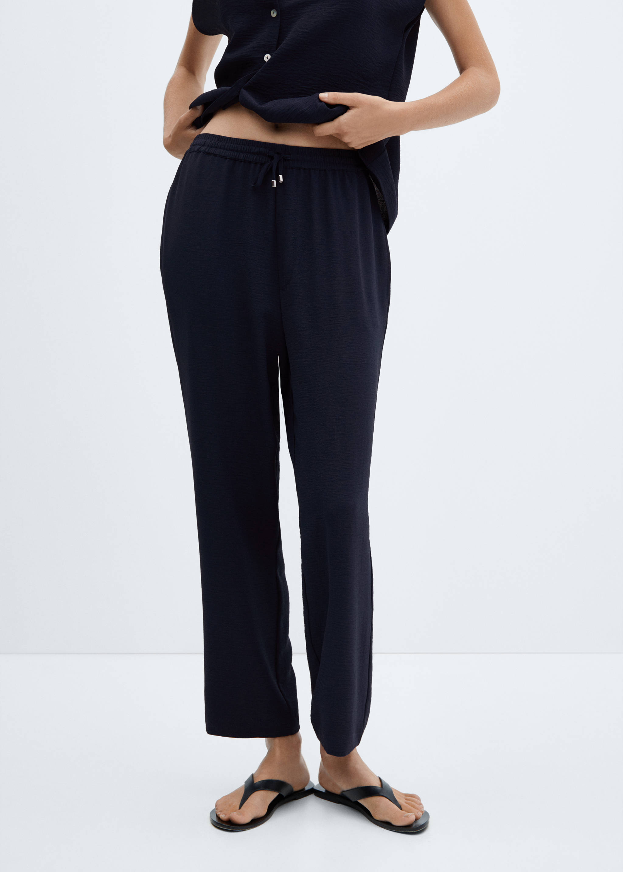 Flowy jogger trousers - Medium plane