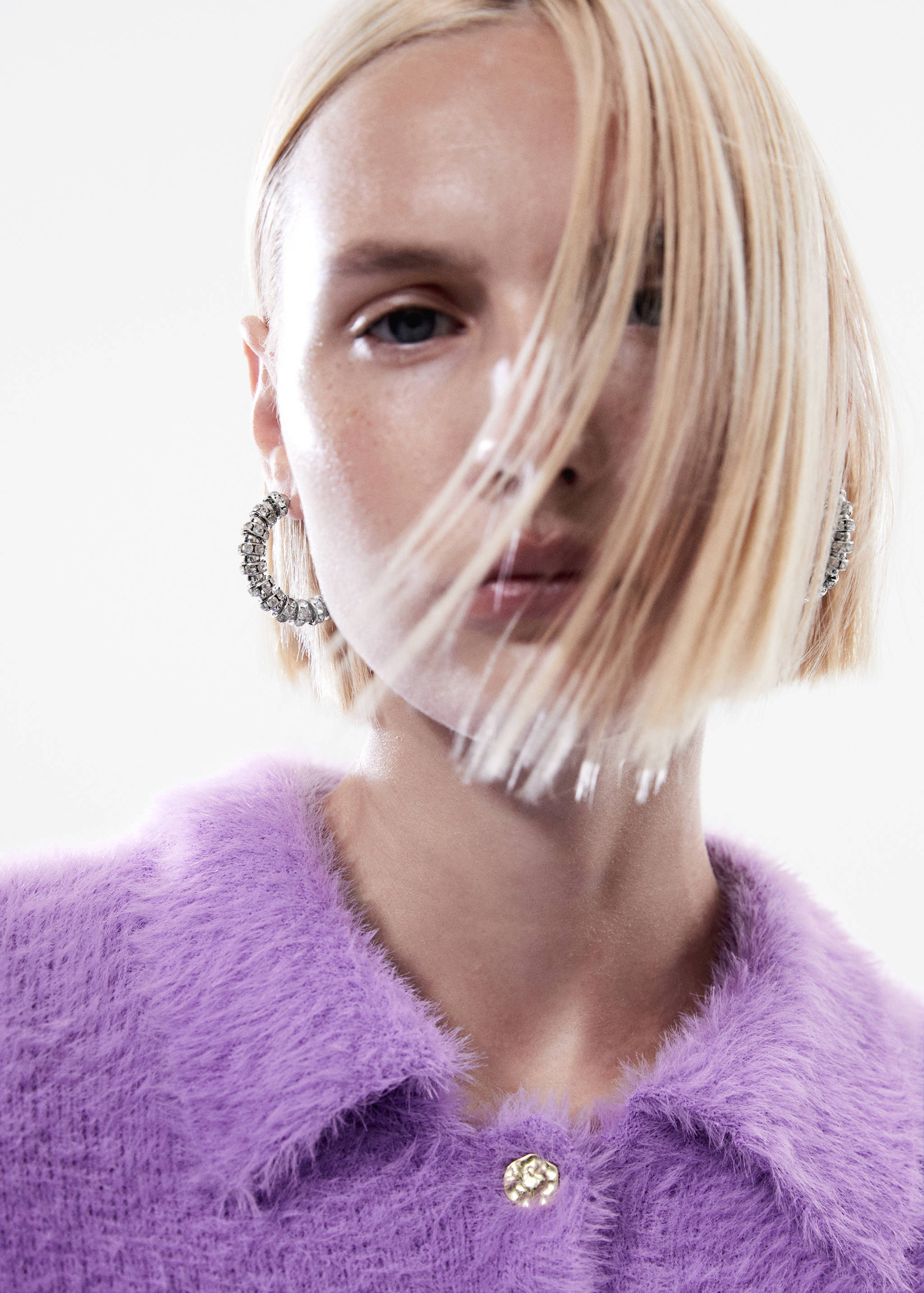 Hoops crystal earrings - General plane