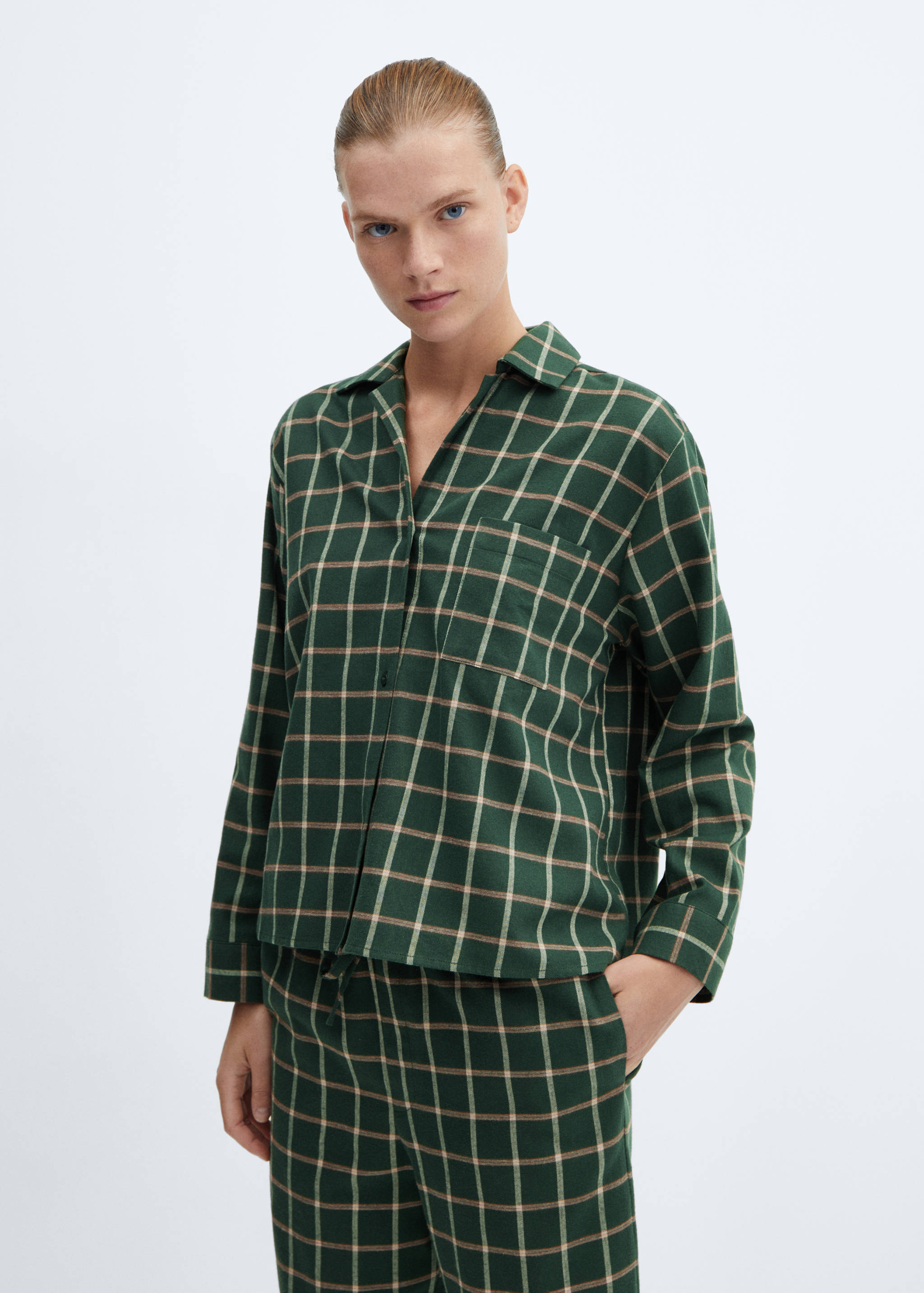 Pantalon pyjama carreaux flanelle - Détail de l'article 1