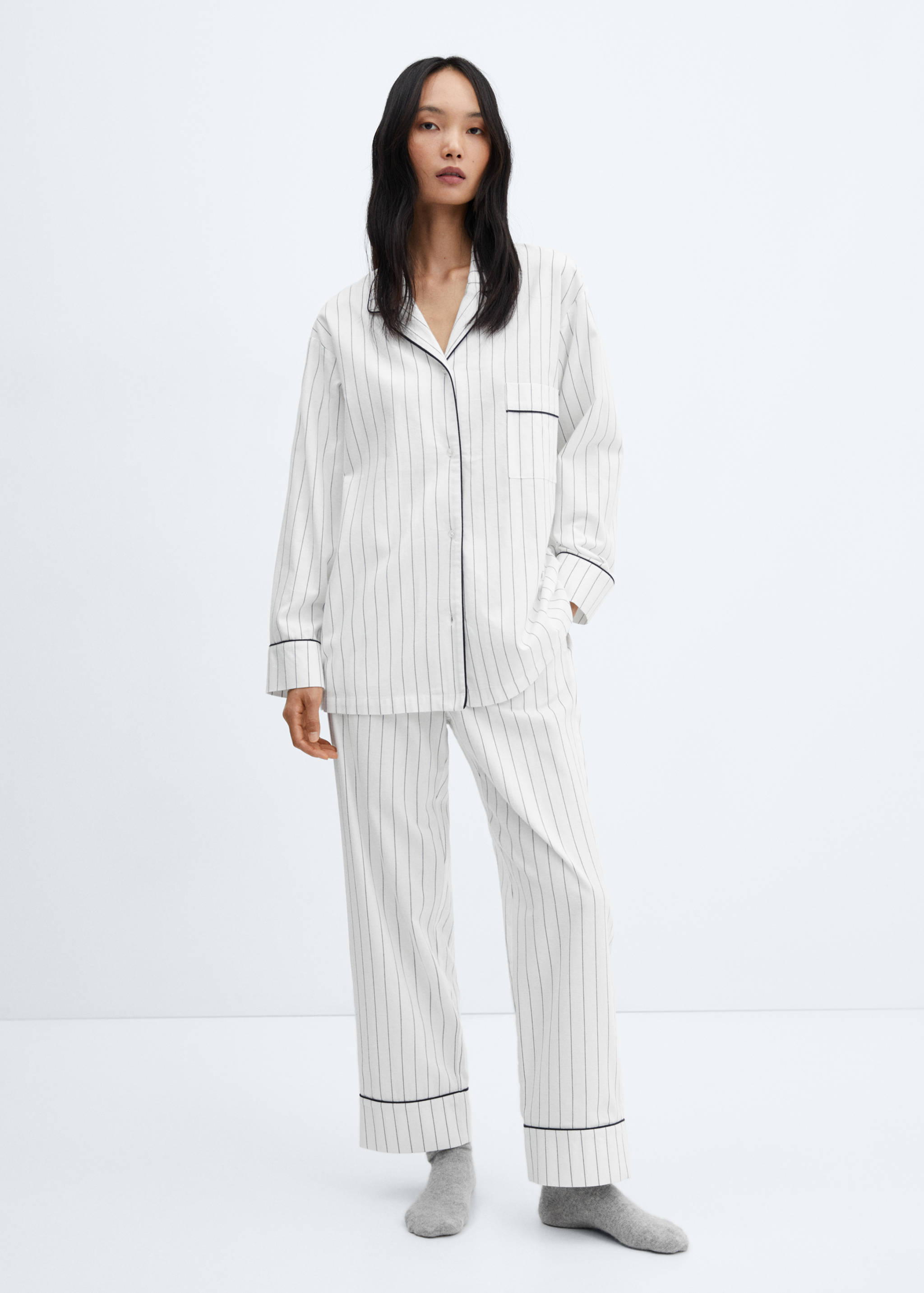 Striped pyjama shirt - General plane