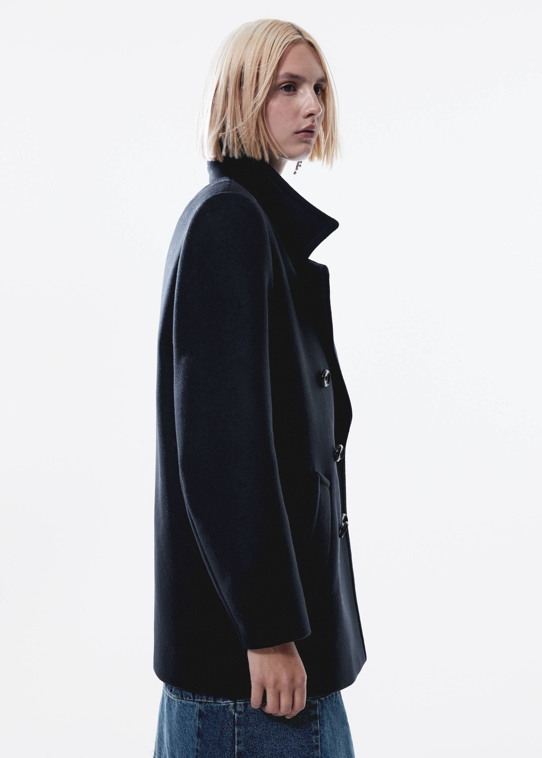 Double-breasted wool coat - Details of the article 4