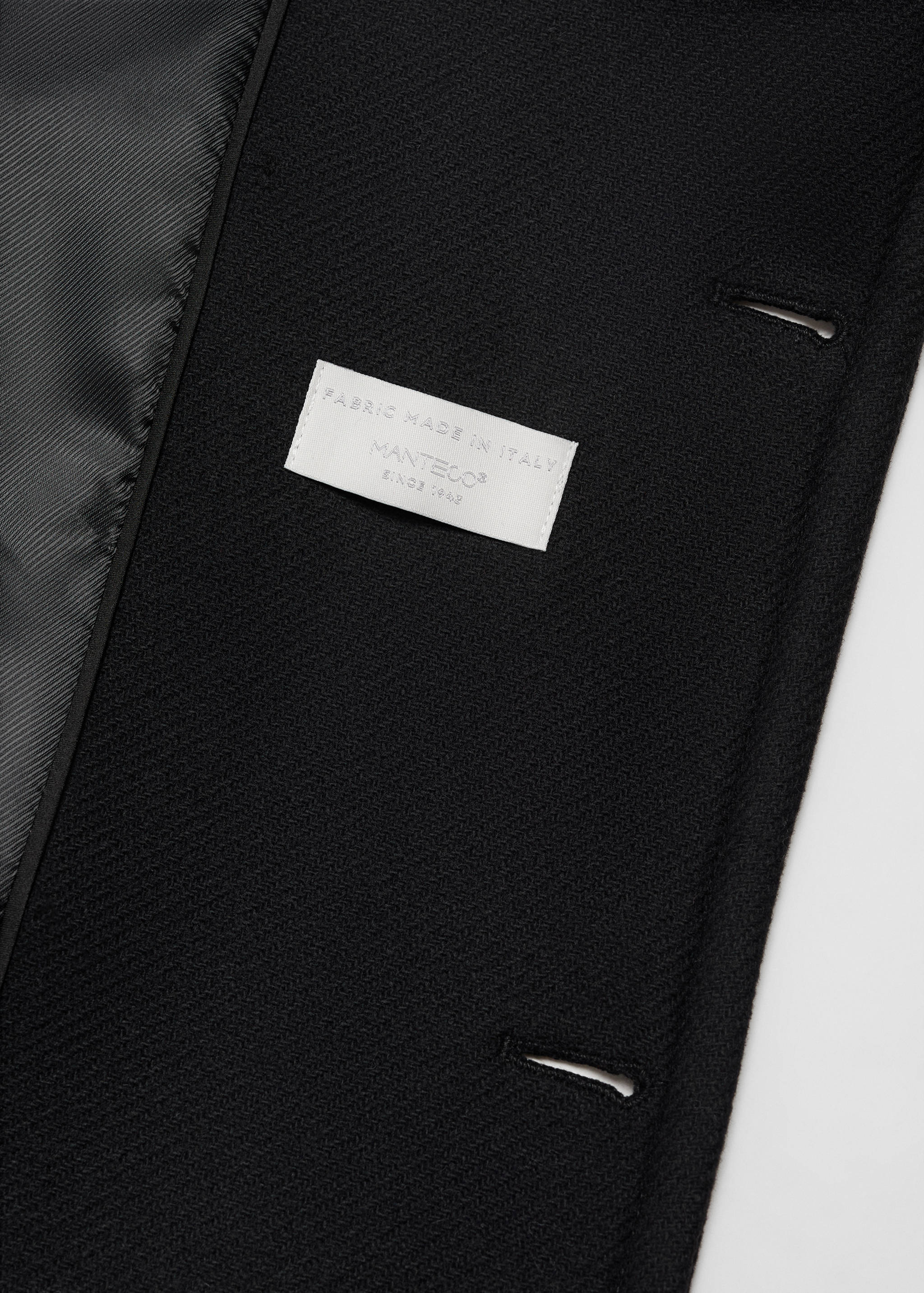 双排扣羊毛混纺大衣 - null