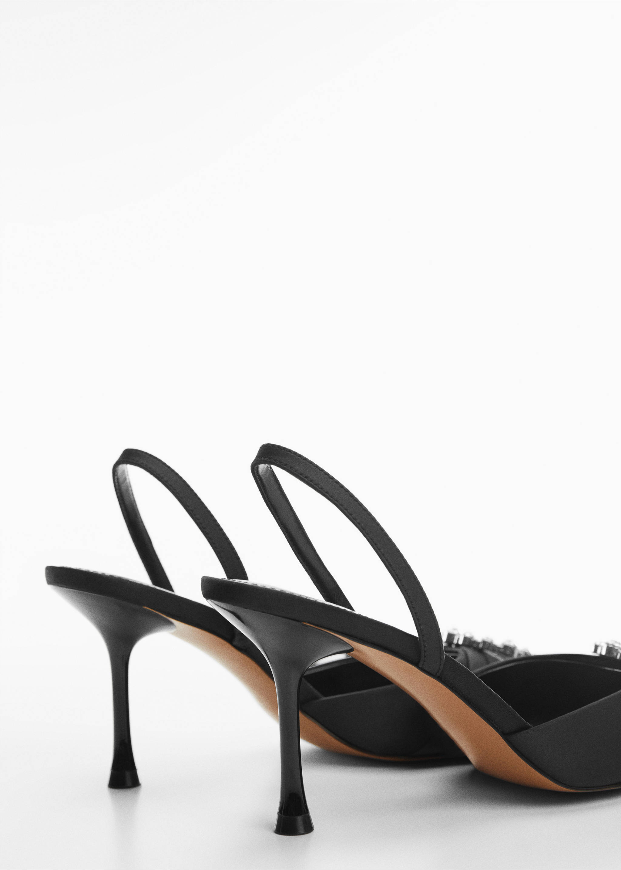Jewel-heel shoes - Details of the article 1, Black. Ref: 57047903-00.
