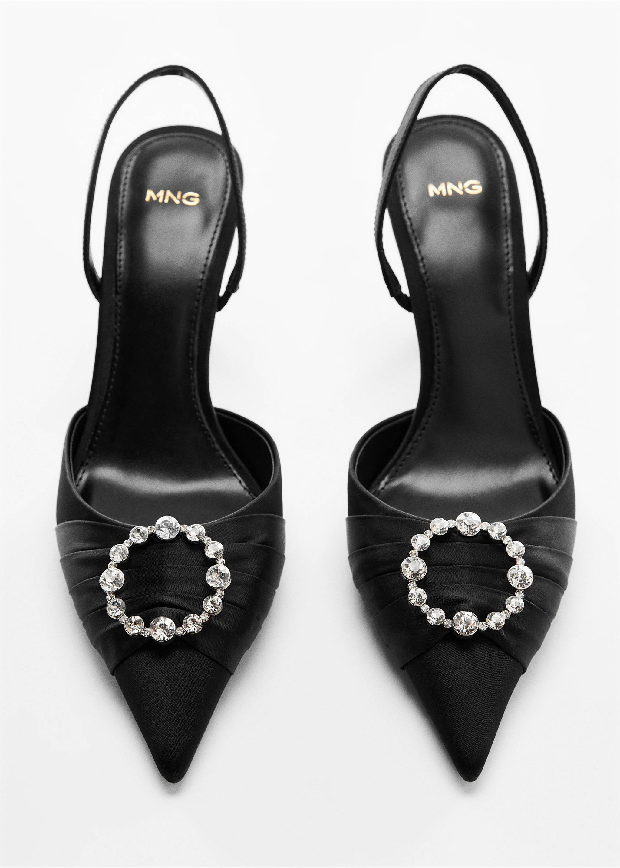 Jewel-heel shoes - Details of the article 5, Black. Ref: 57047903-00.