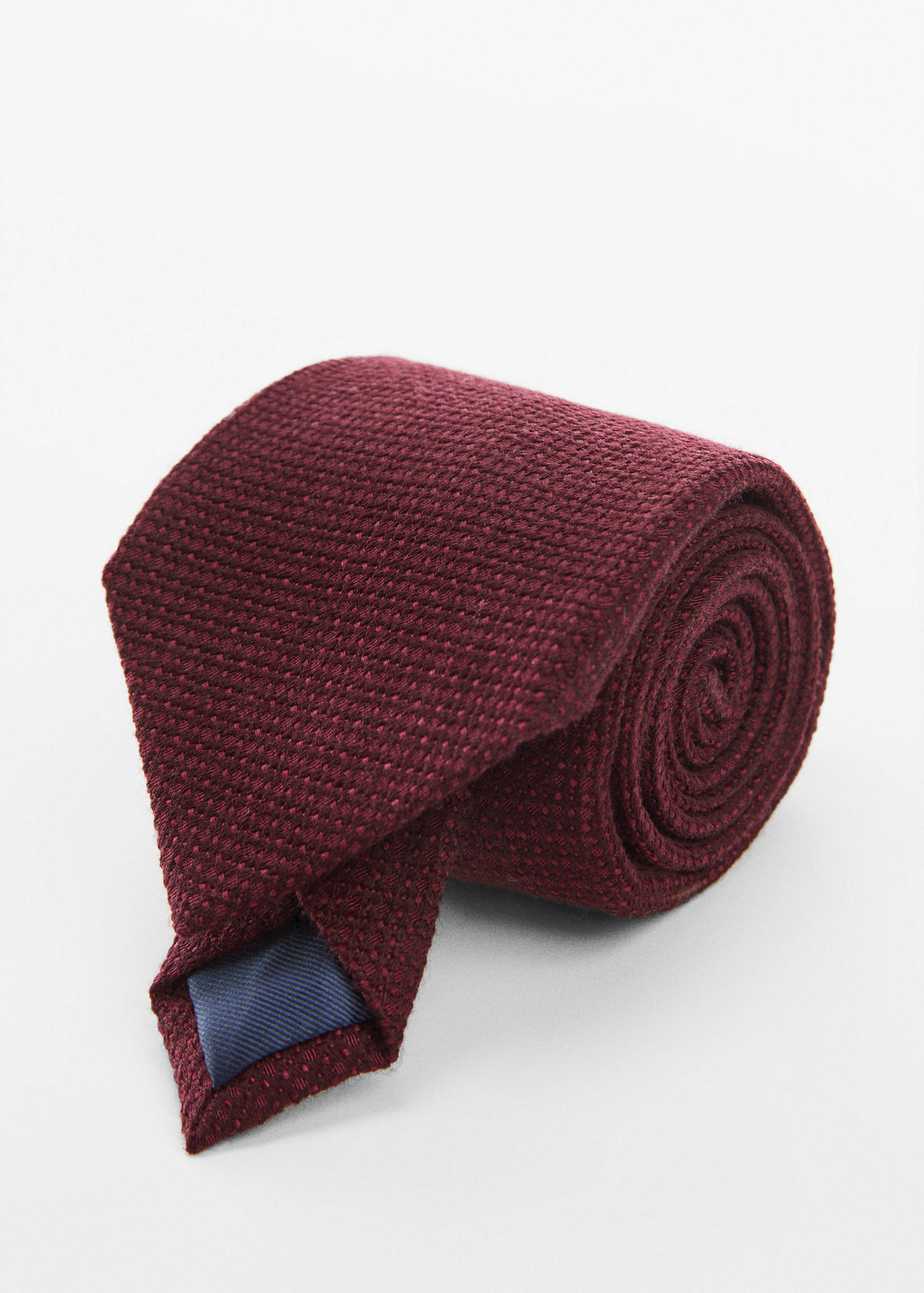 Cravate structure laine-soie - Plan moyen