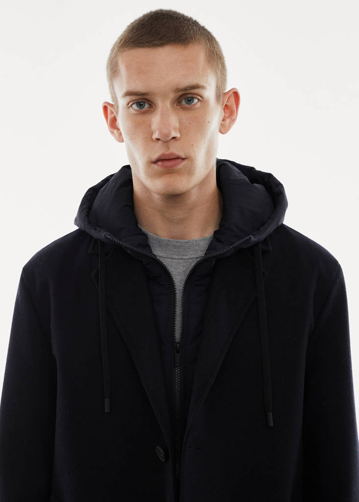 Detachable hood wool coat - thumbnail 5