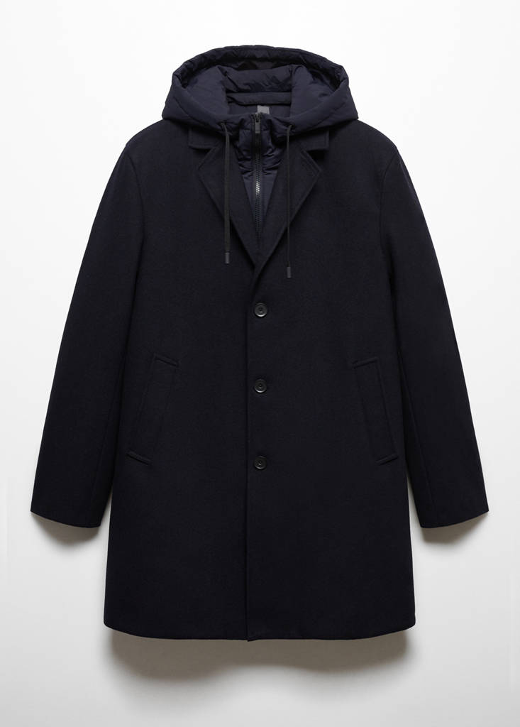 Detachable hood wool coat - thumbnail 4