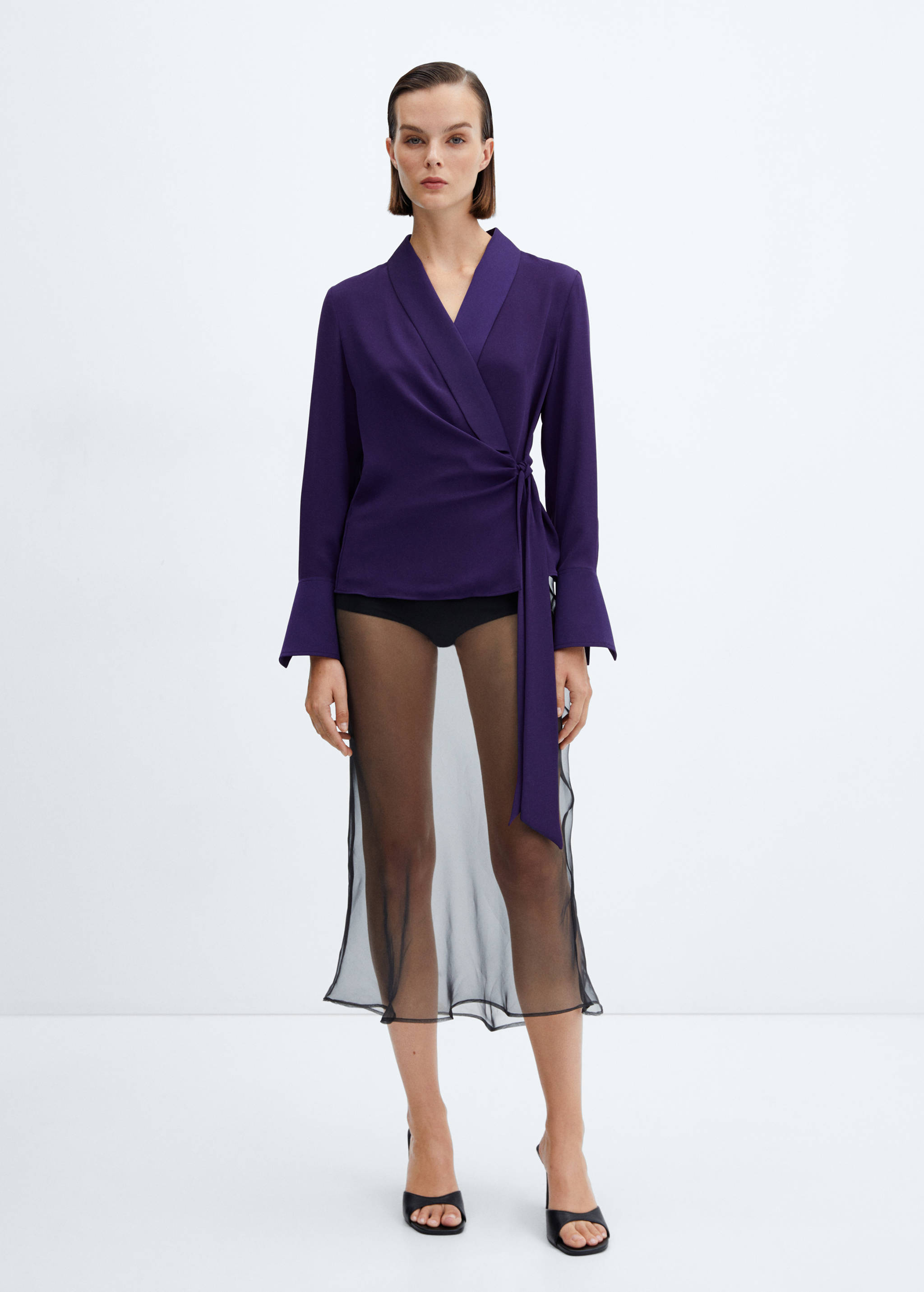 Blouse cache-cœur revers - Plan général