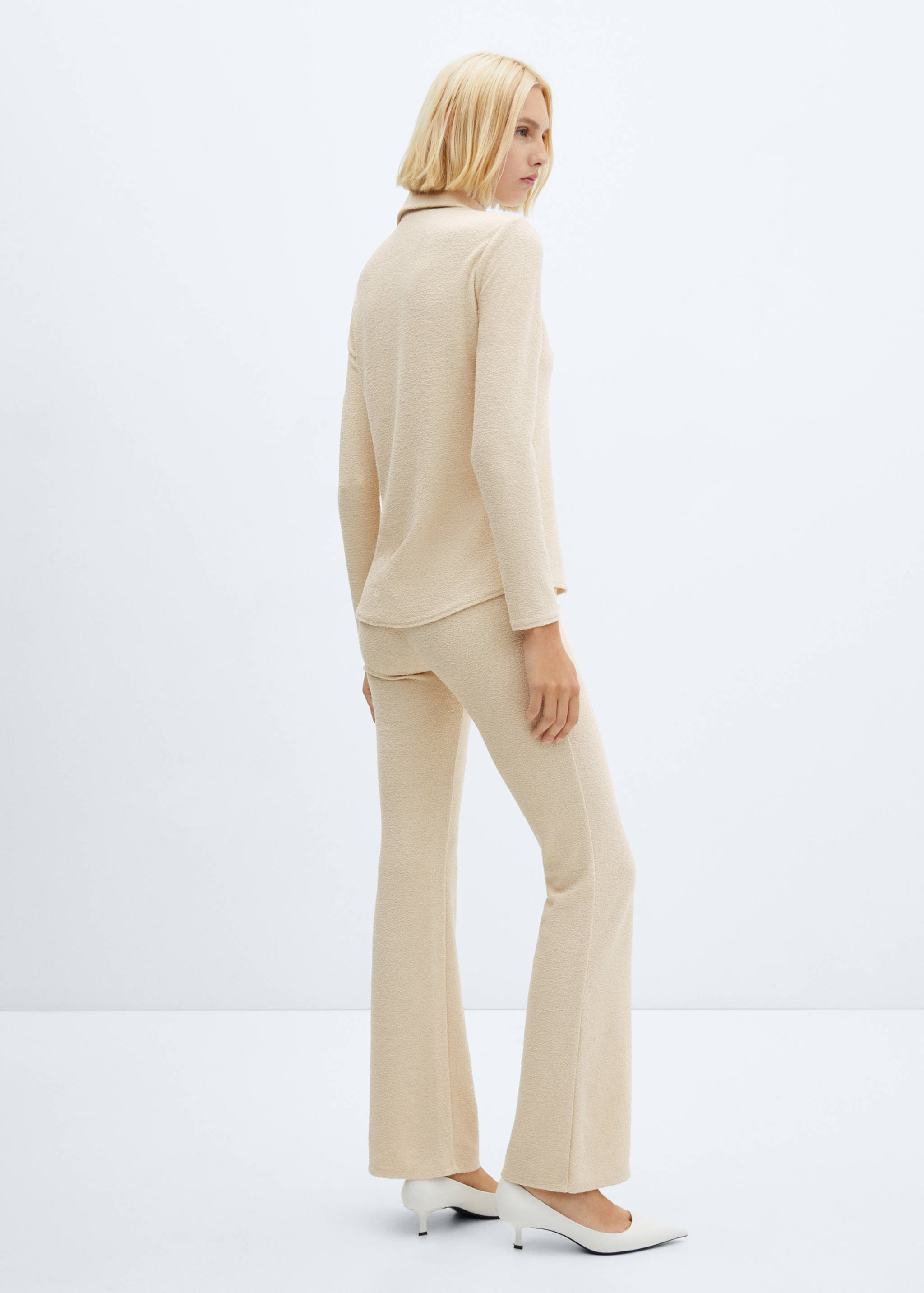 Pantalon évasé maille - Verso de l’article