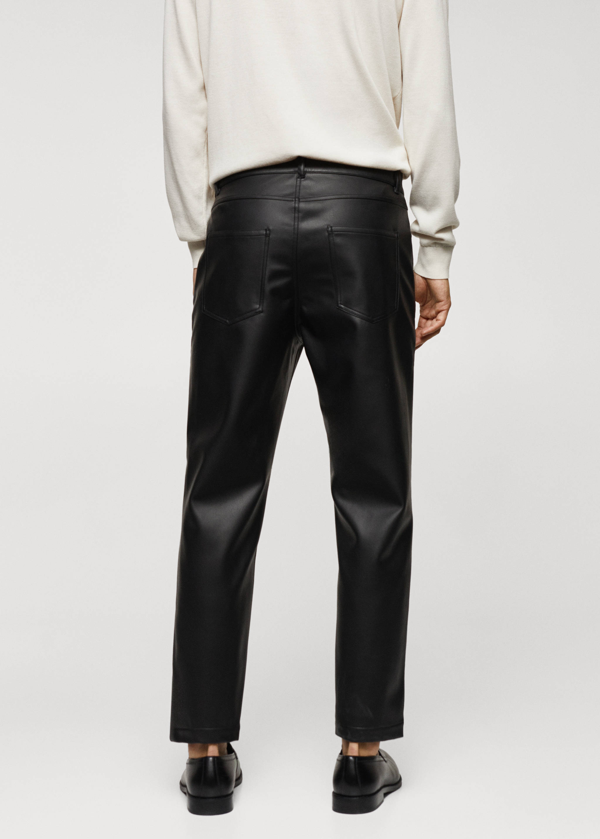 Faux-leather slim-fit trousers - Reverse of the article