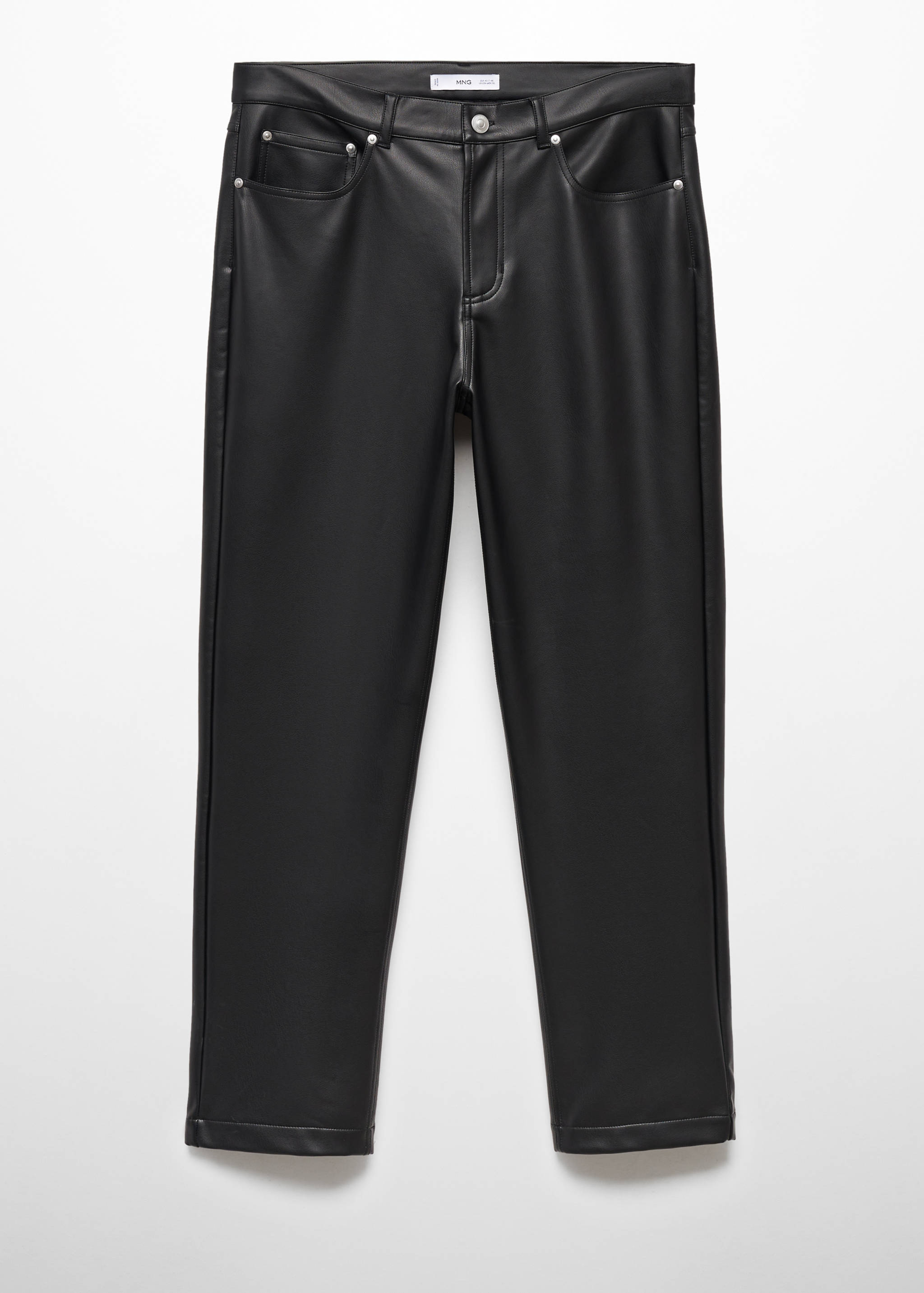 Faux-leather slim-fit trousers - Article without model