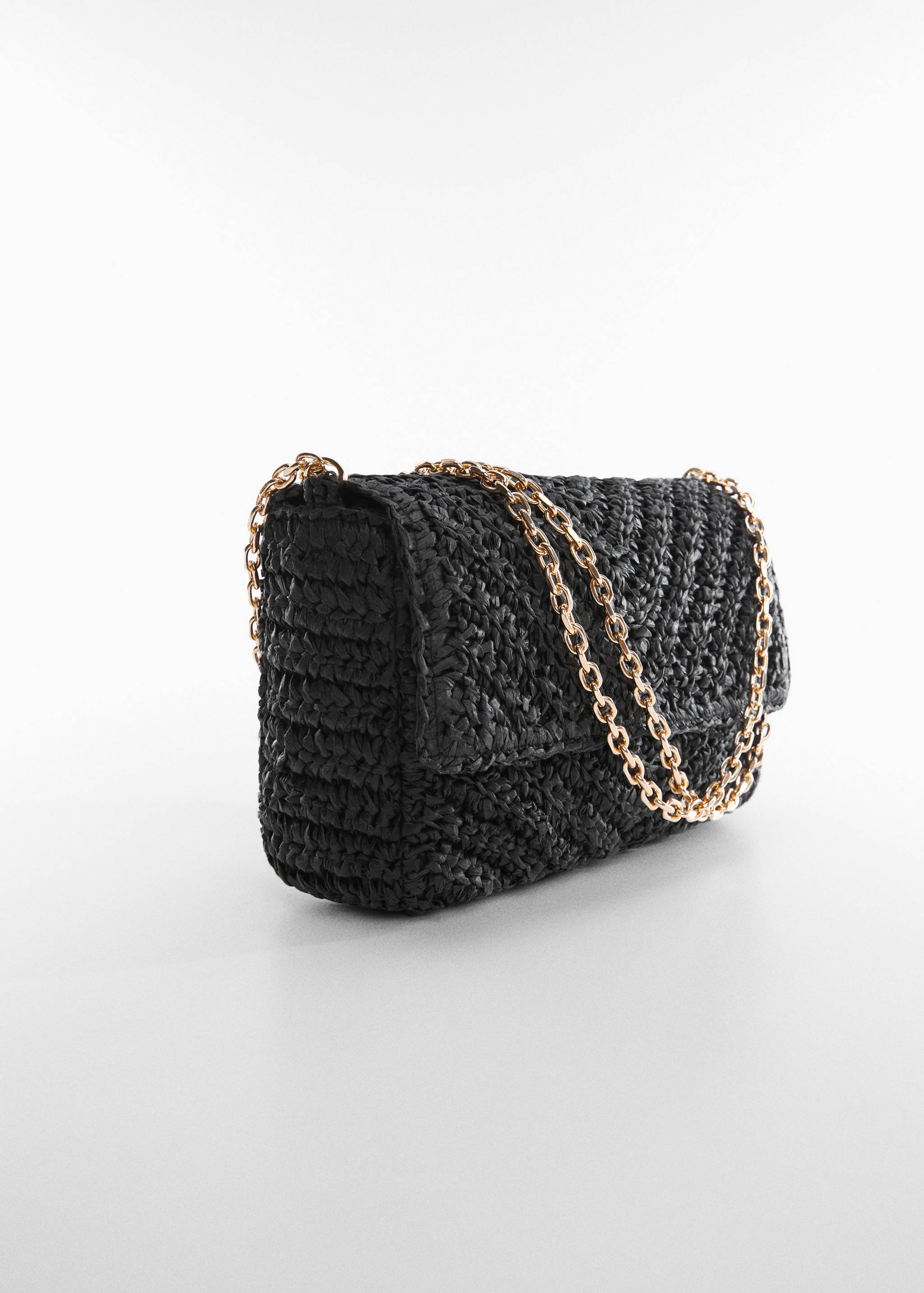 Natural fibre bag with flap - Medium plane