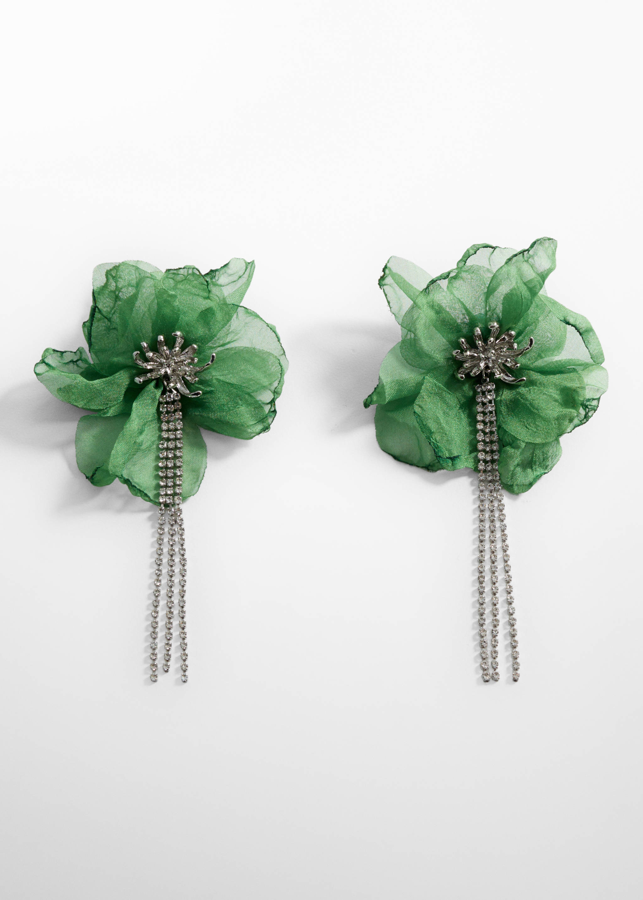 Floral rhinestone earrings - Article without model