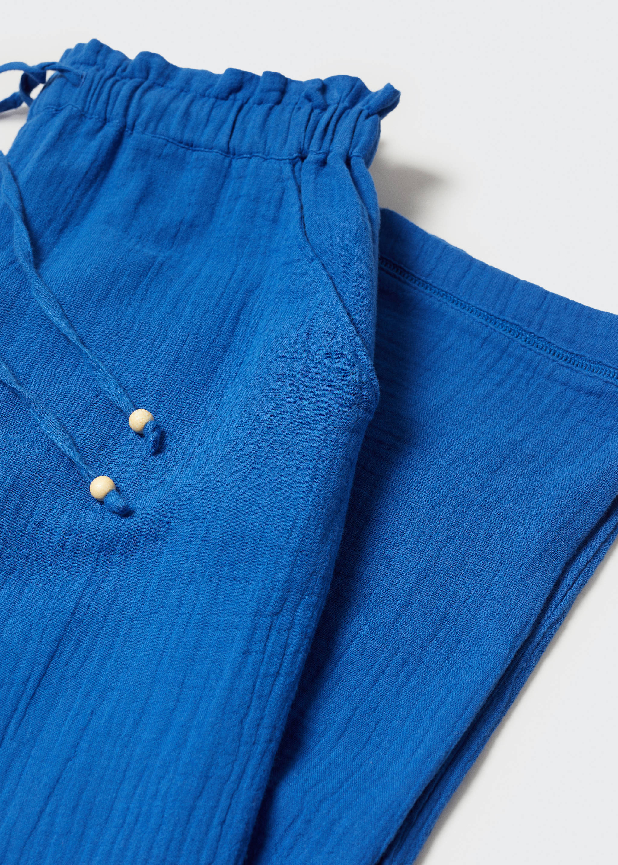 Elastic waist cotton trousers - Details of the article 8