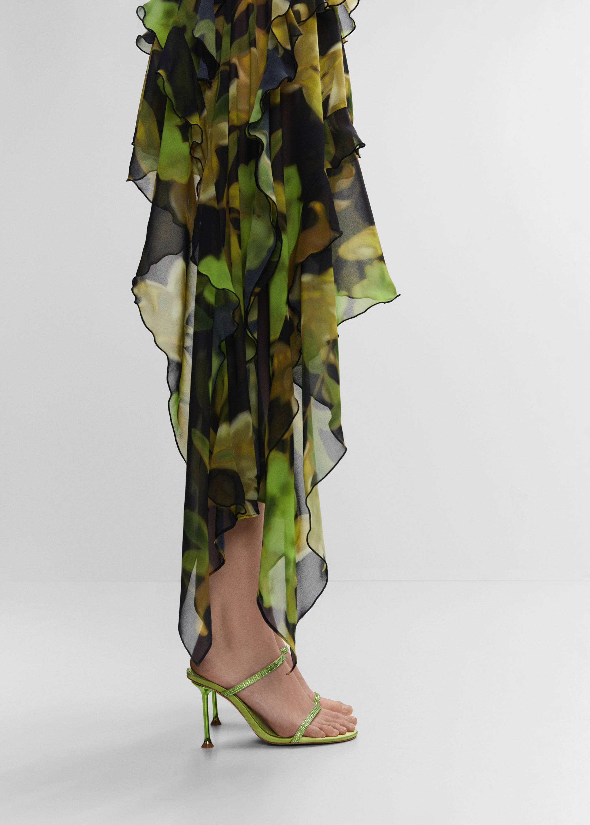 Sandales talon lanières strass - Plan général