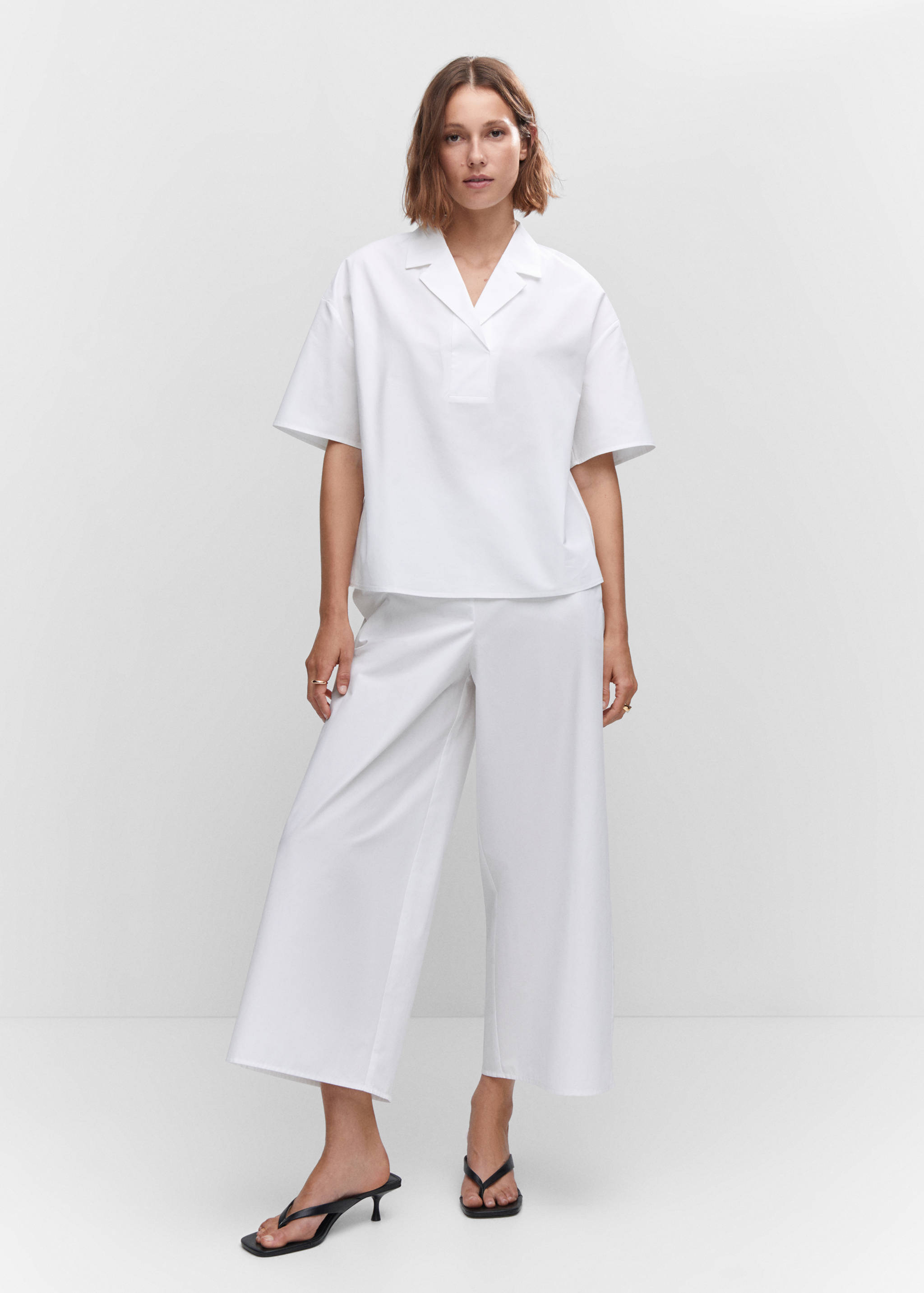 Chemise coton manches courtes - Plan général