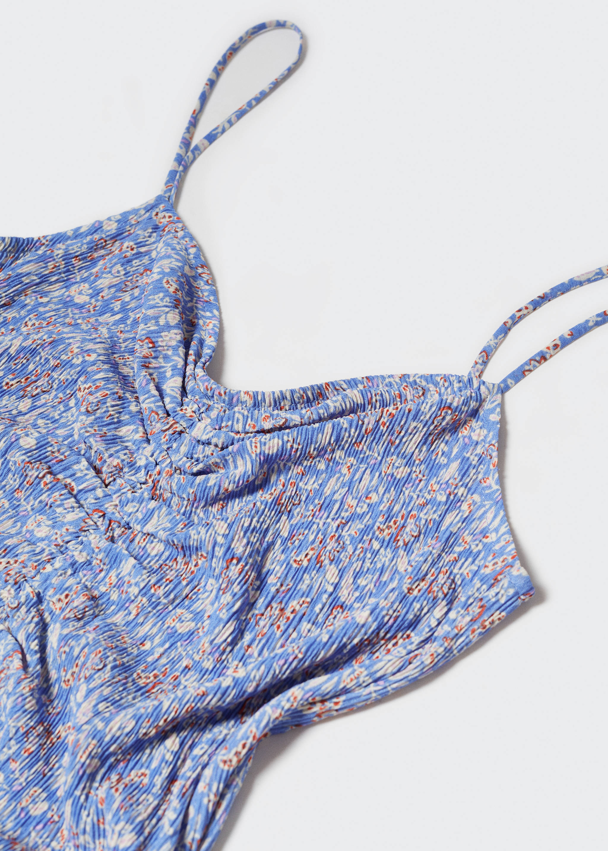 Vestido flores detalle fruncido - Detalle del artículo 8