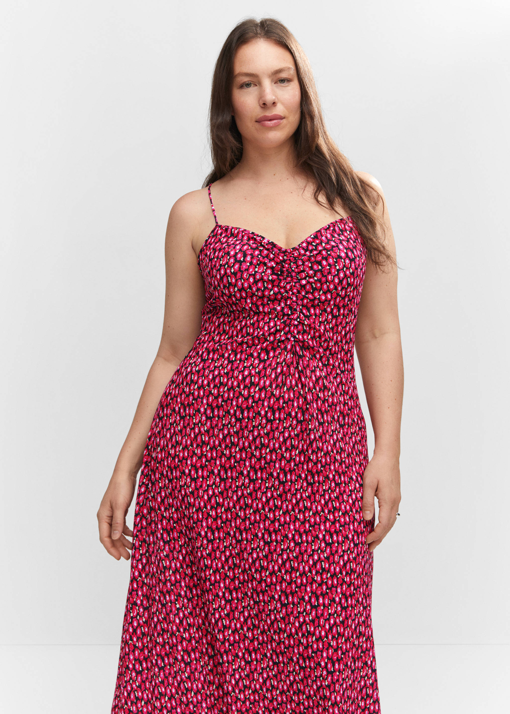 Vestido flores detalle fruncido - Detalle del artículo 5