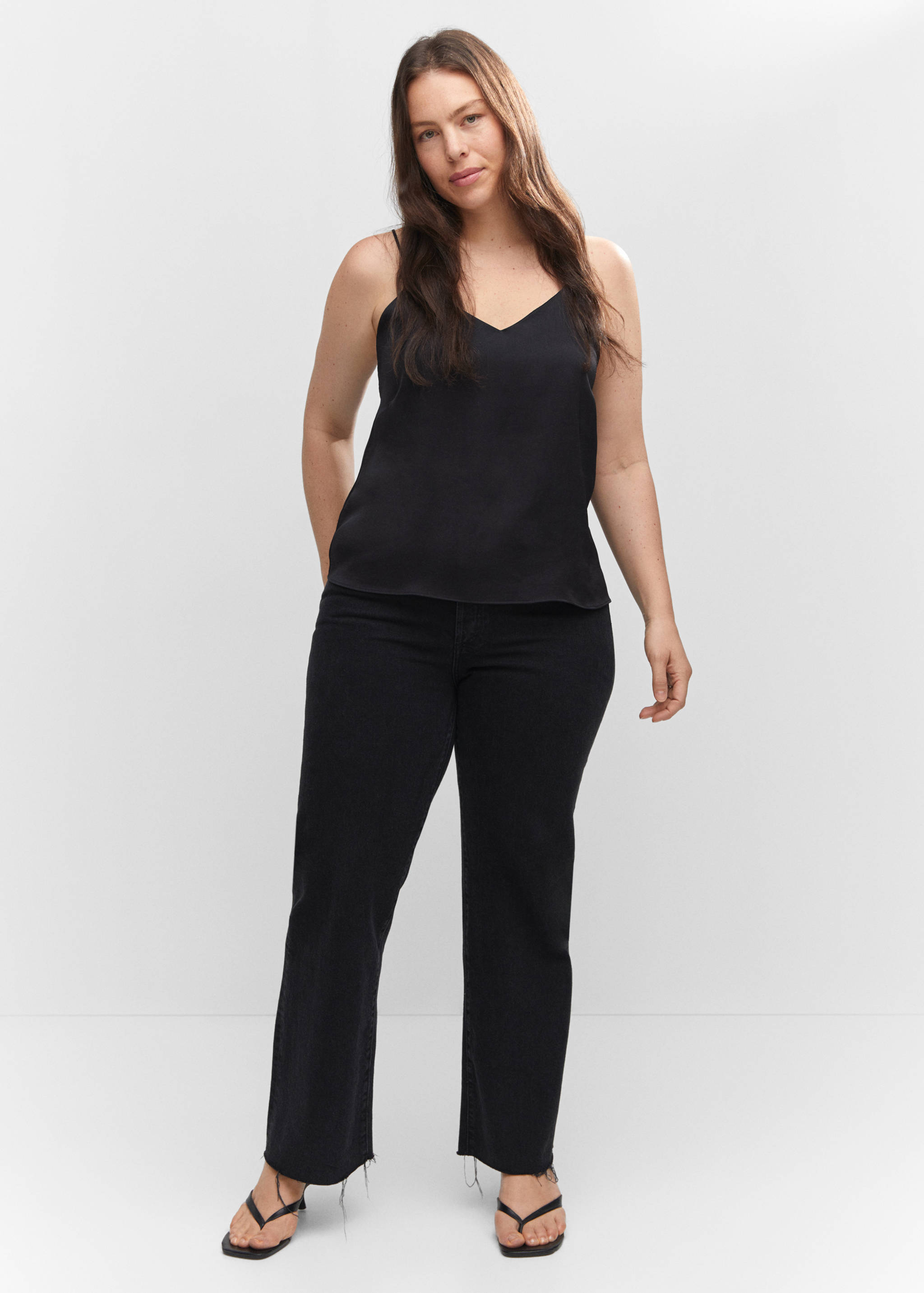 Satin top with straps - Details of the article 3