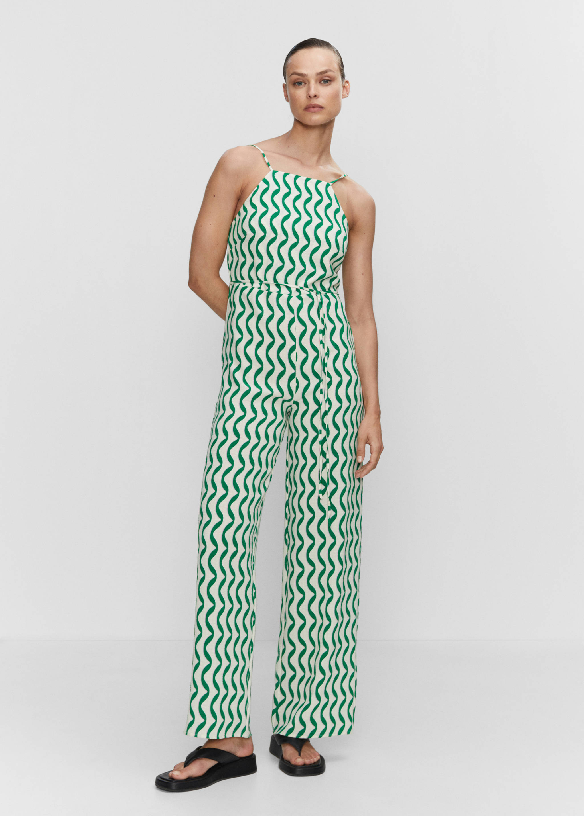 Long jumpsuit with back opening - General plane