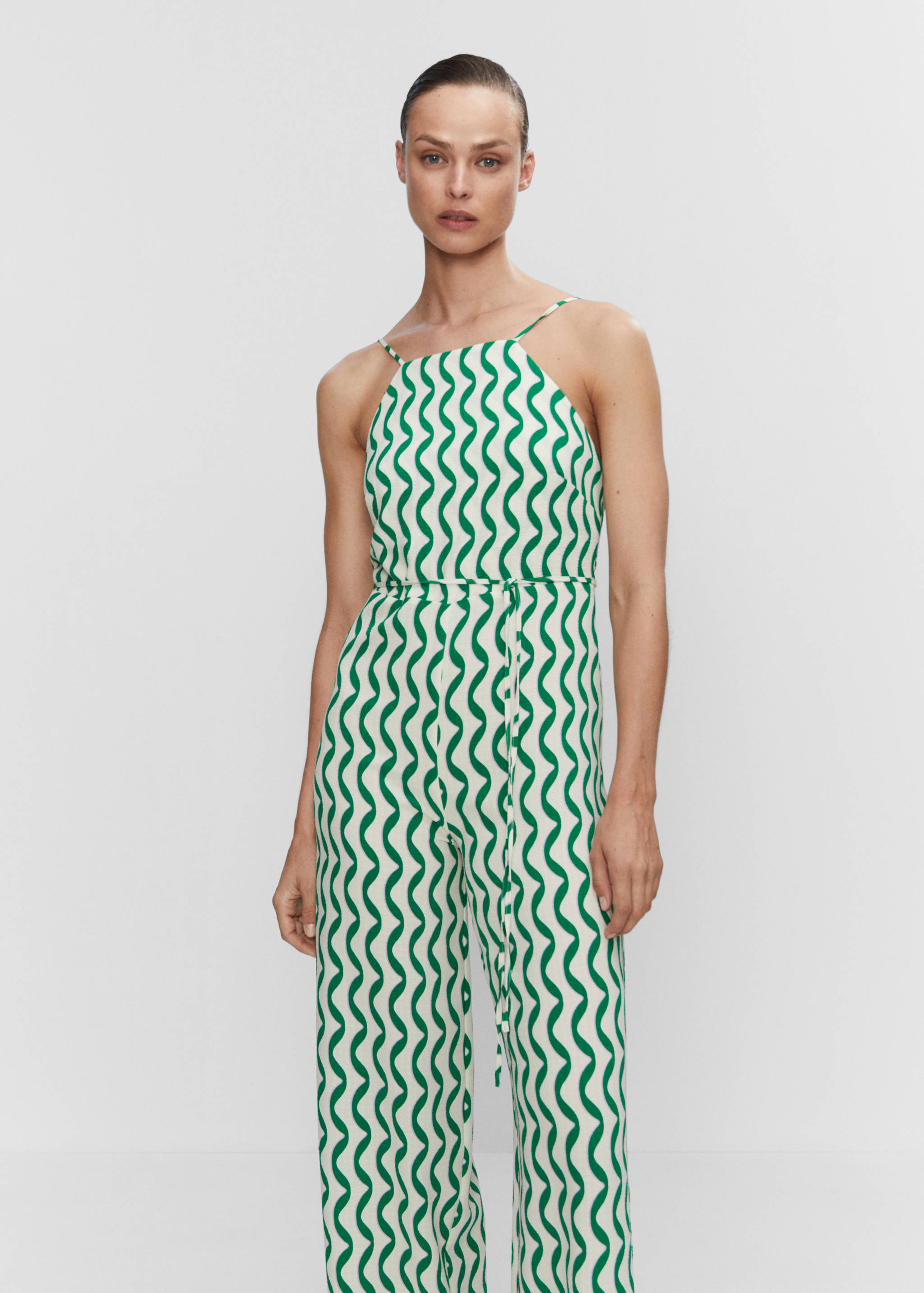 Long jumpsuit with back opening - Medium plane