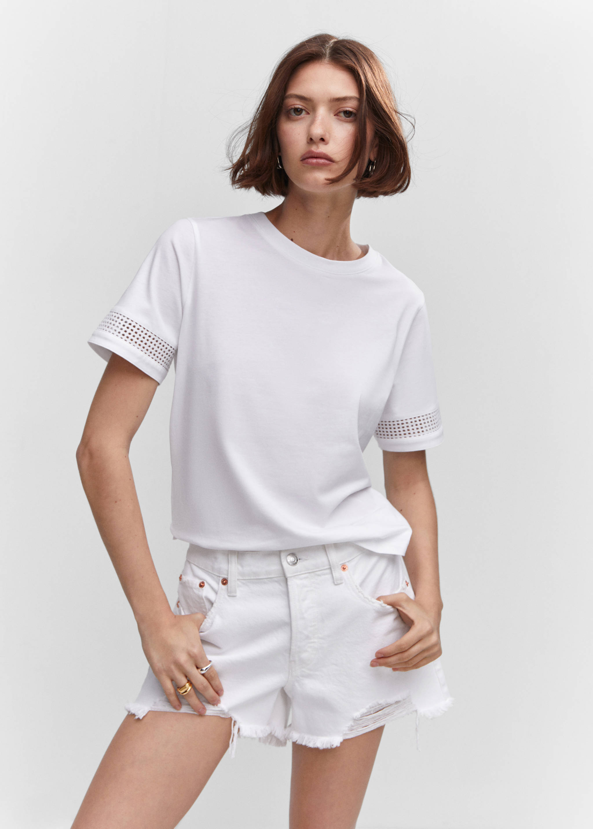 Sleeve detail t-shirt - Medium plane