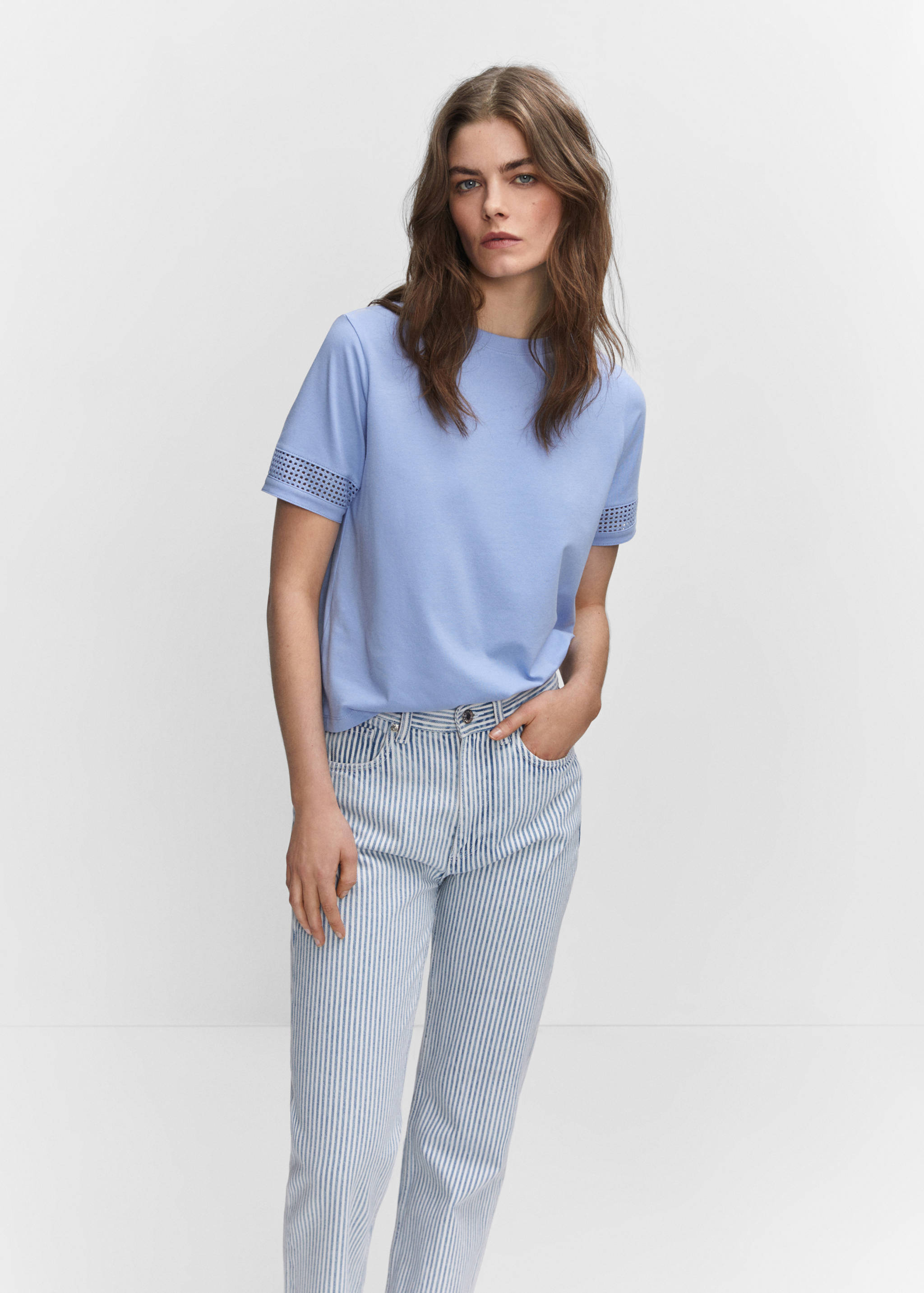 Sleeve detail t-shirt - Medium plane